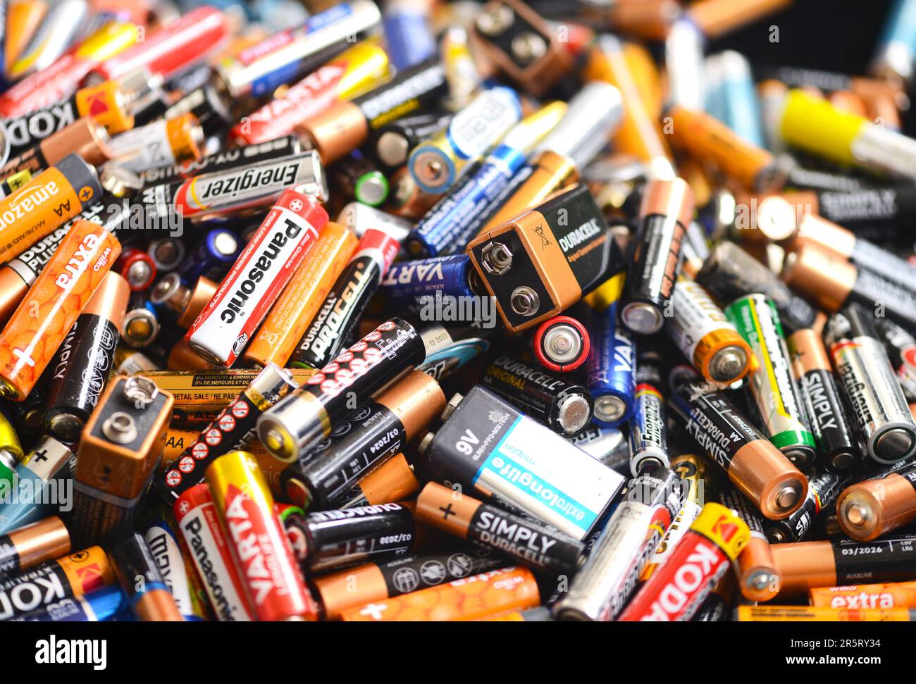 Recyclage de la batterie Banque D'Images