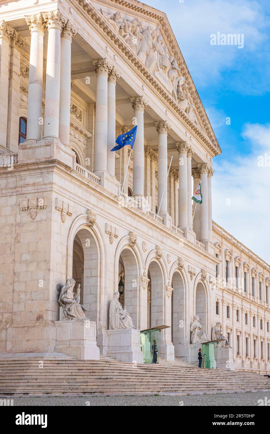 Portugal, Lisbonne, quartier de Lapa, Palais de Sao Bento, bâtiment qui abrite l'Assemblée de la République portugaise Banque D'Images