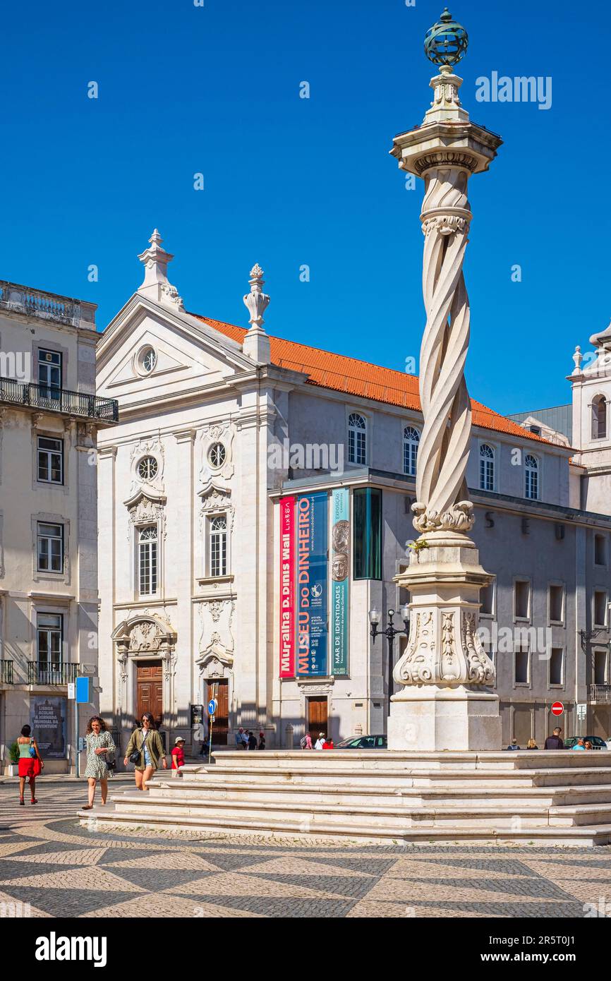 Portugal, Lisbonne, Praça do município, le Pelourinho de Lisboa (Pilori de Lisbonne) Banque D'Images