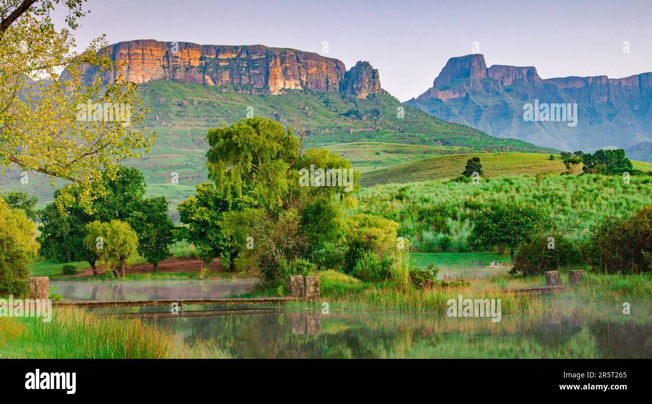 Afrique du Sud, Kwazulu Natal, parc uKhahlamba Drakensberg, site classé au patrimoine mondial de l'UNESCO, parc national Royal Natal Banque D'Images