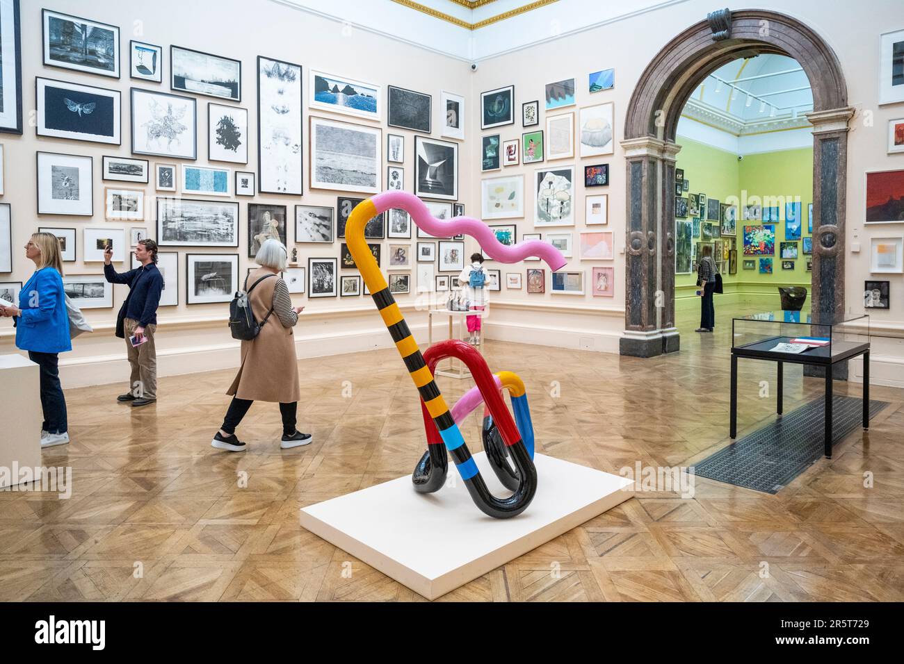 Londres, Royaume-Uni. 5 juin 2023. (C) 'Frequency' de Sam Shendi à l'avant-première de l'exposition d'été 2023 à l'Académie royale des Arts de Piccadilly, le plus grand salon d'art contemporain ouvert au monde qui a lieu chaque année depuis 1769. Coordonné par l’artiste britannique David Remaly RA, le thème de cette année de Only Connect, inspiré d’une citation du roman Howards End de E. M. Forster, présente plus de 1 600 œuvres du 13 juin au 20 août 2023. Credit: Stephen Chung / Alamy Live News Banque D'Images