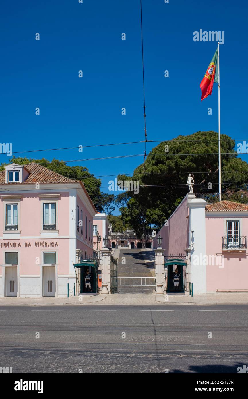 L'extérieur du Palais de Bélem est la résidence officielle du Président de la République portugaise Banque D'Images