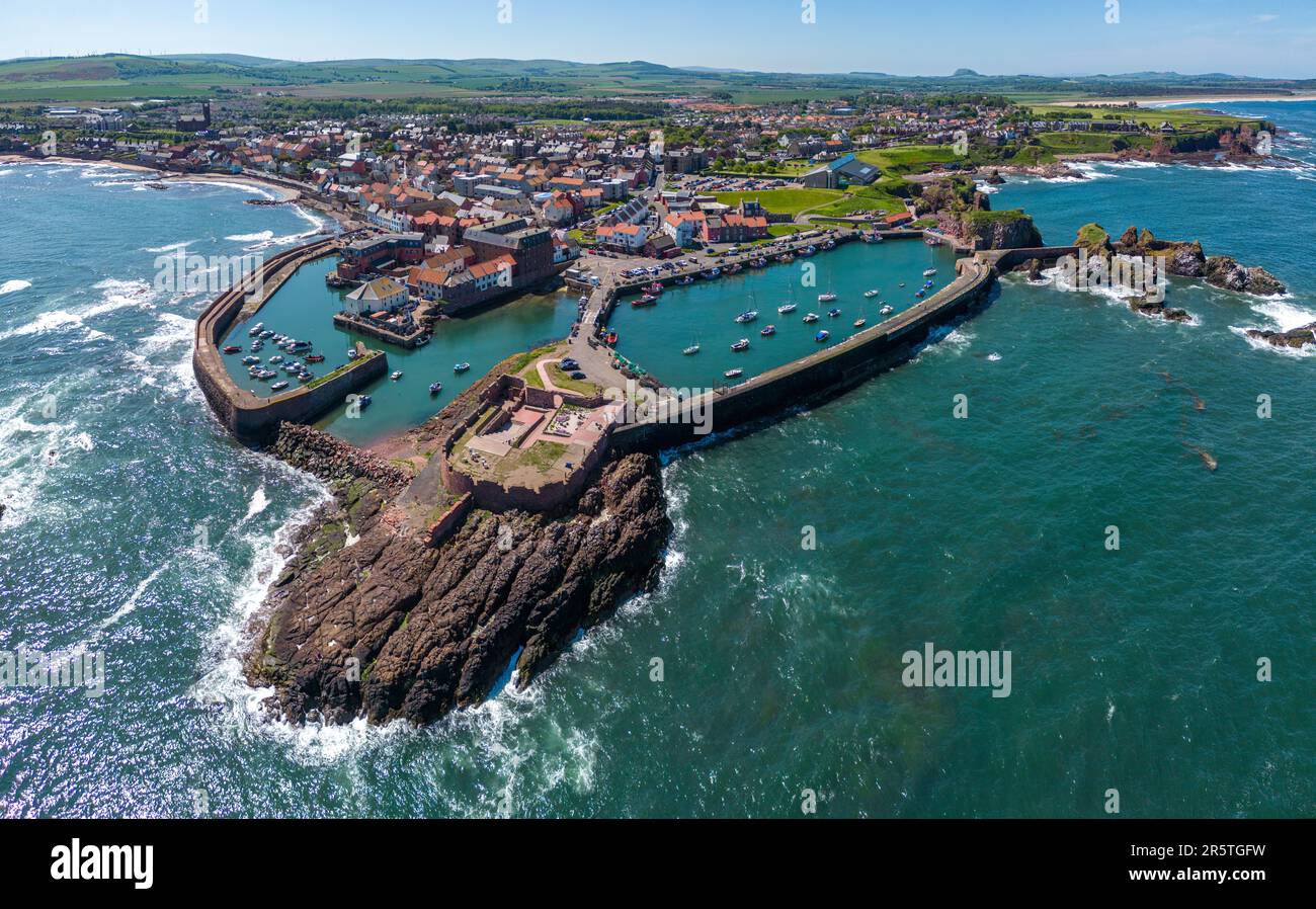 Dunbar Harbour, Dunbar, East Lothian, Écosse, Royaume-Uni Banque D'Images