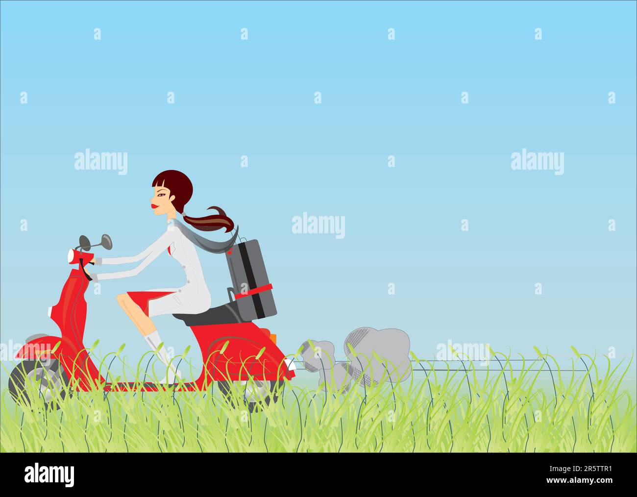 air attire automobile belle journée beauté habillé oeil visage mode jardin gratuit fille graphique herbe cheveux bonheur heureux illustration joie ... Illustration de Vecteur