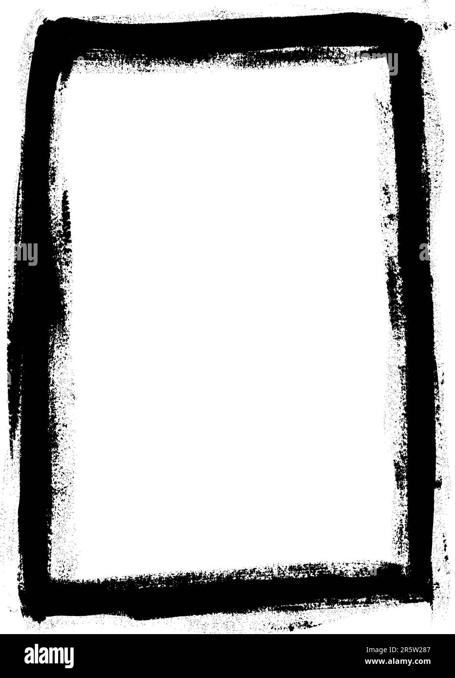 Bordure noire peinte à la main Illustration de Vecteur