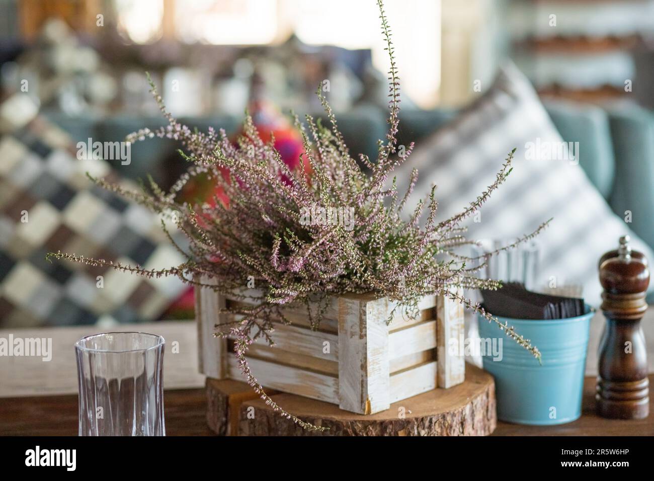 Close up rose en pot à fleurs de myrte bruyère ou de l'étalage des flower  shop Photo Stock - Alamy