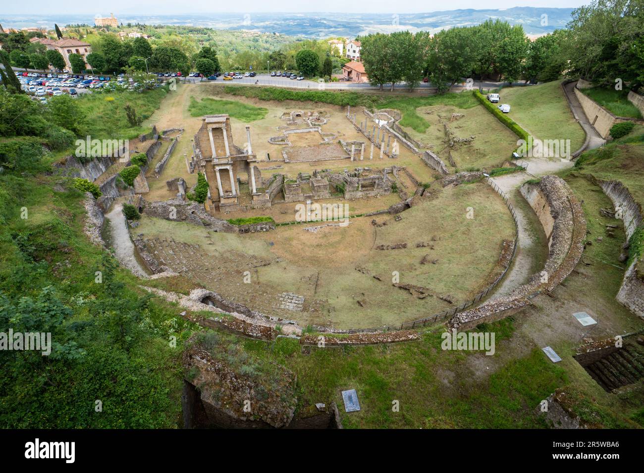 Théâtre romain de Volterra en Toscane Banque D'Images