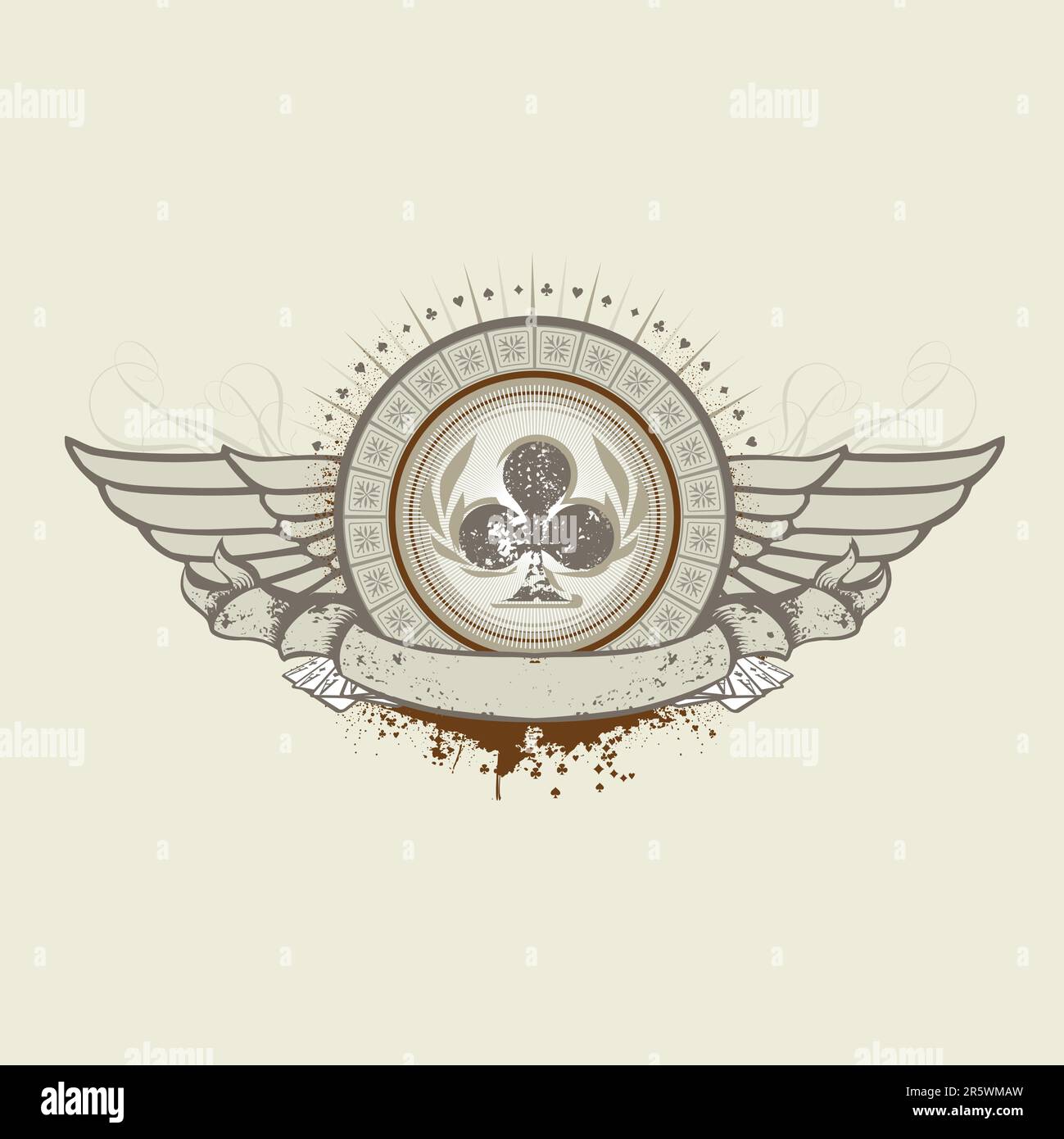 Vector illustration sur un objet de jeu. L'emblème du Club Répondre Illustration de Vecteur