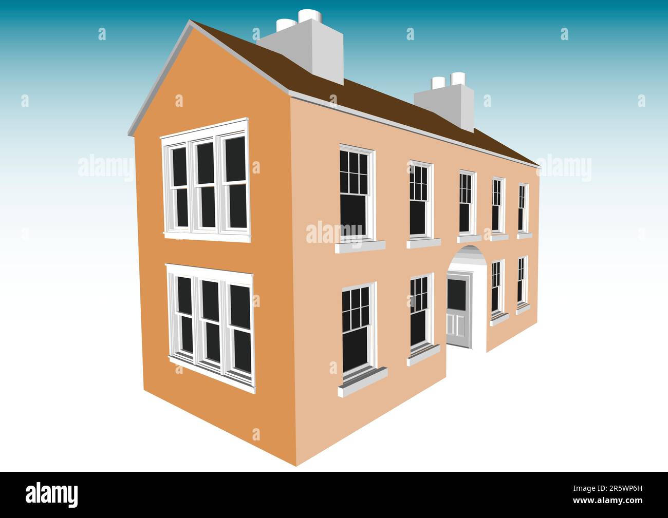Maison multi-pièces (Vector entièrement redimensionnable et modifiable) Illustration de Vecteur