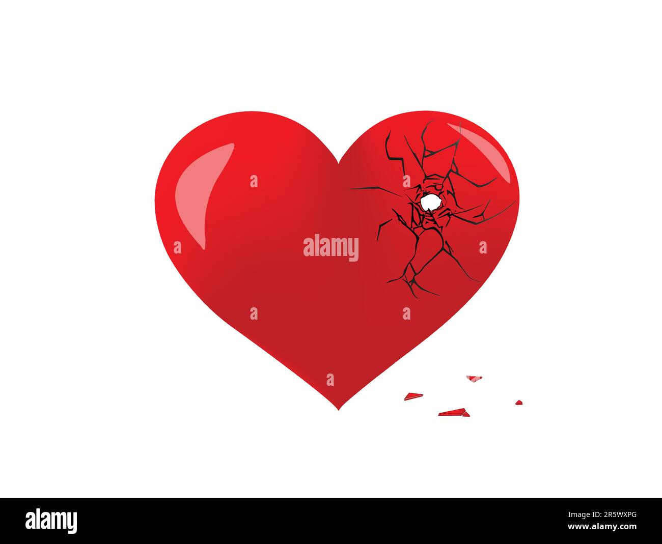 Illustration vectorielle d'un cœur brisé Illustration de Vecteur