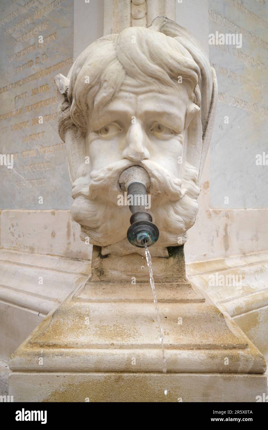 Détail fontaine Aix en Provence France Banque D'Images