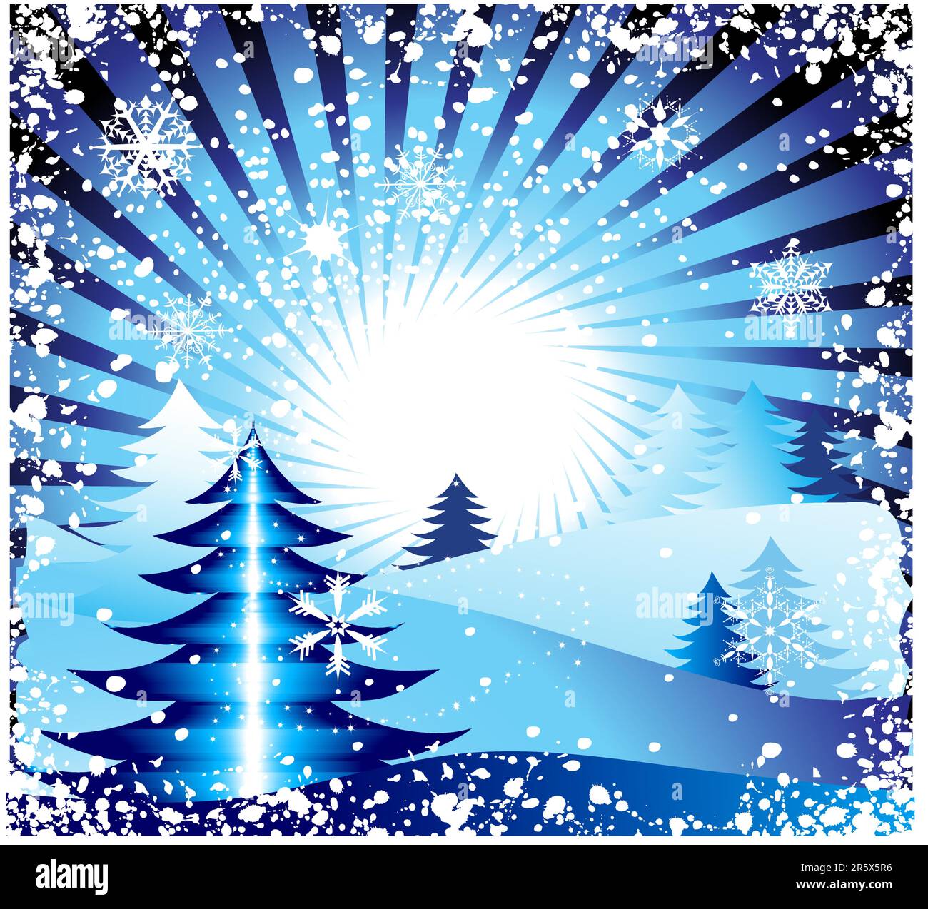 Fond d'hiver pour votre conception Illustration de Vecteur