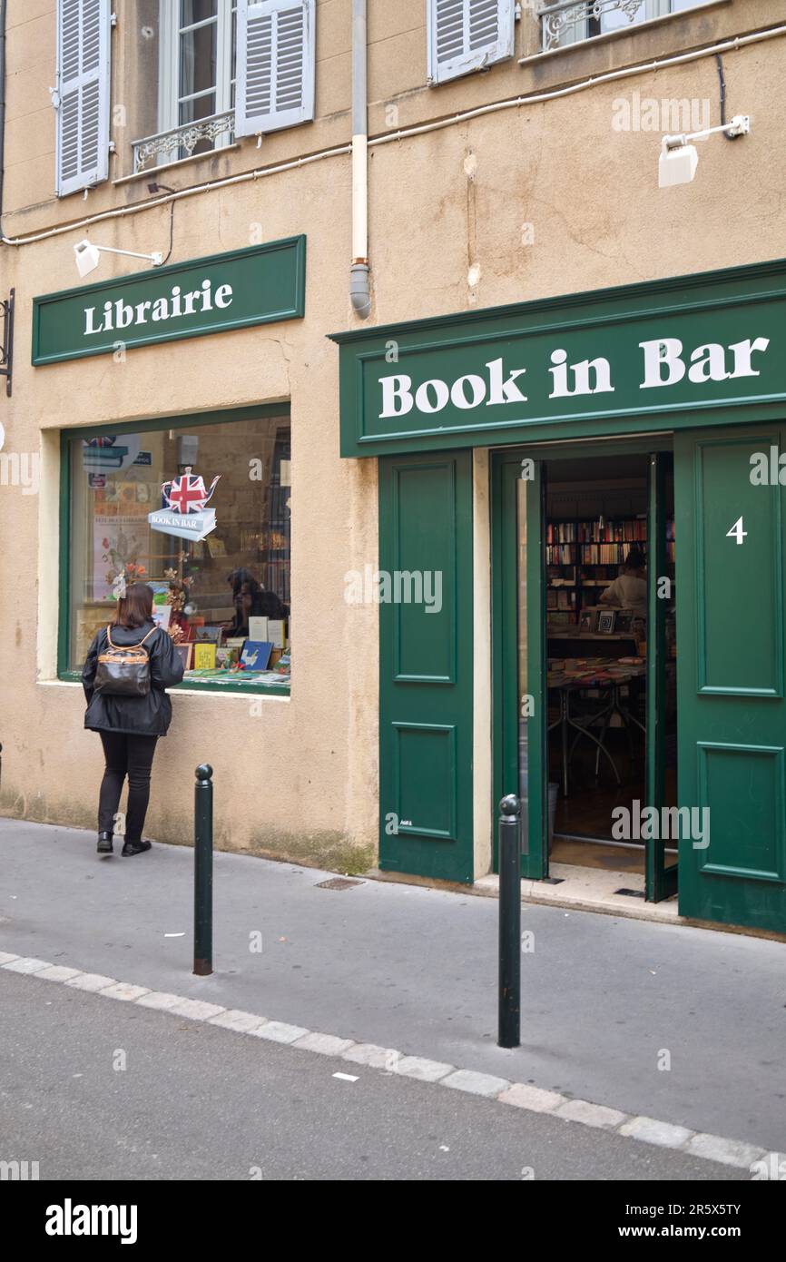 Réserve en Bar Aix en Provence France Banque D'Images