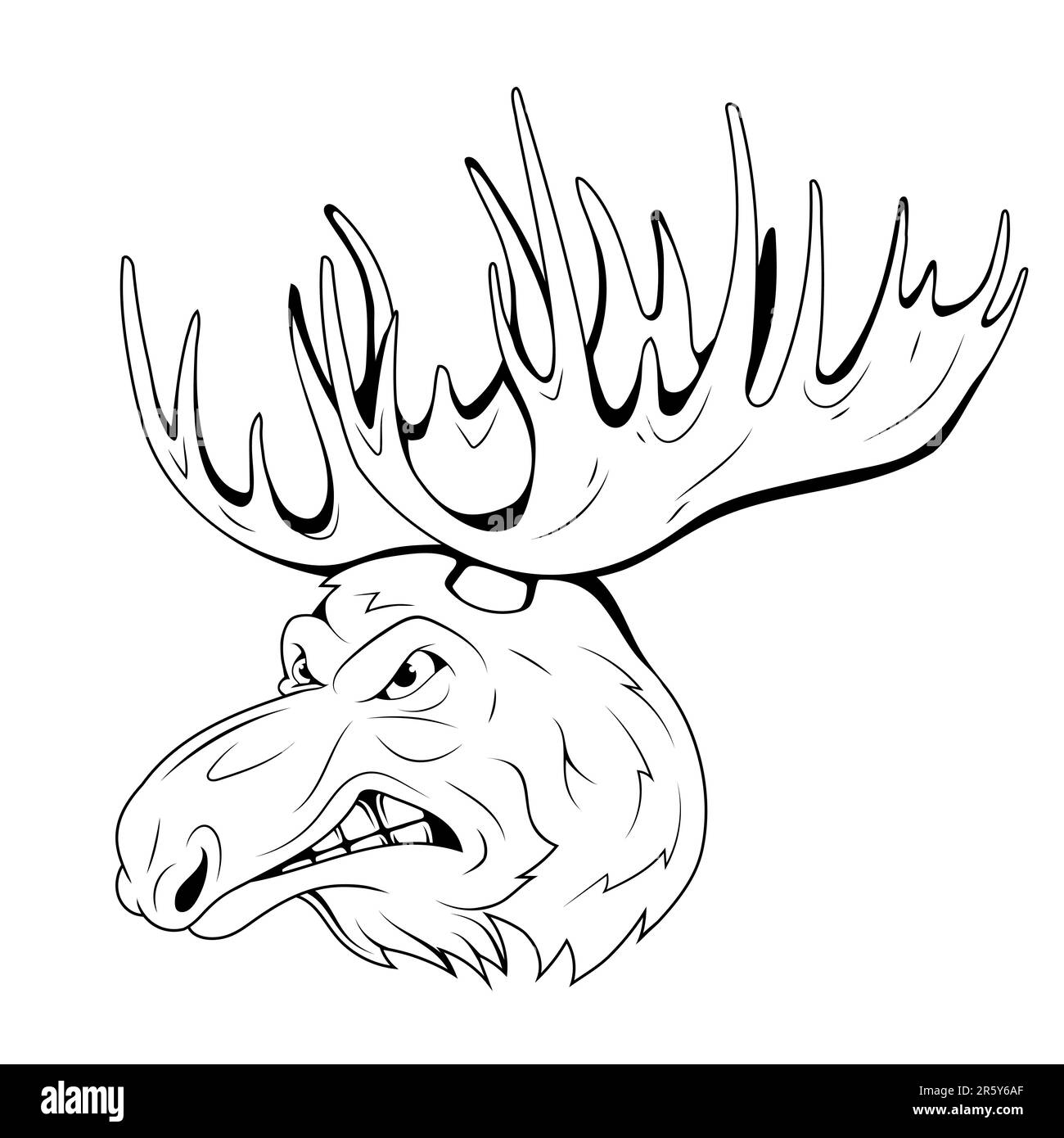 Elk. Illustration vectorielle d'un animal sauvage d'orignal à tête de taureau. Faune Illustration de Vecteur Elk. Illustration vectorielle d'un animal sauvage d'orignal à tête de taureau. Faune Illustration de Vecteur