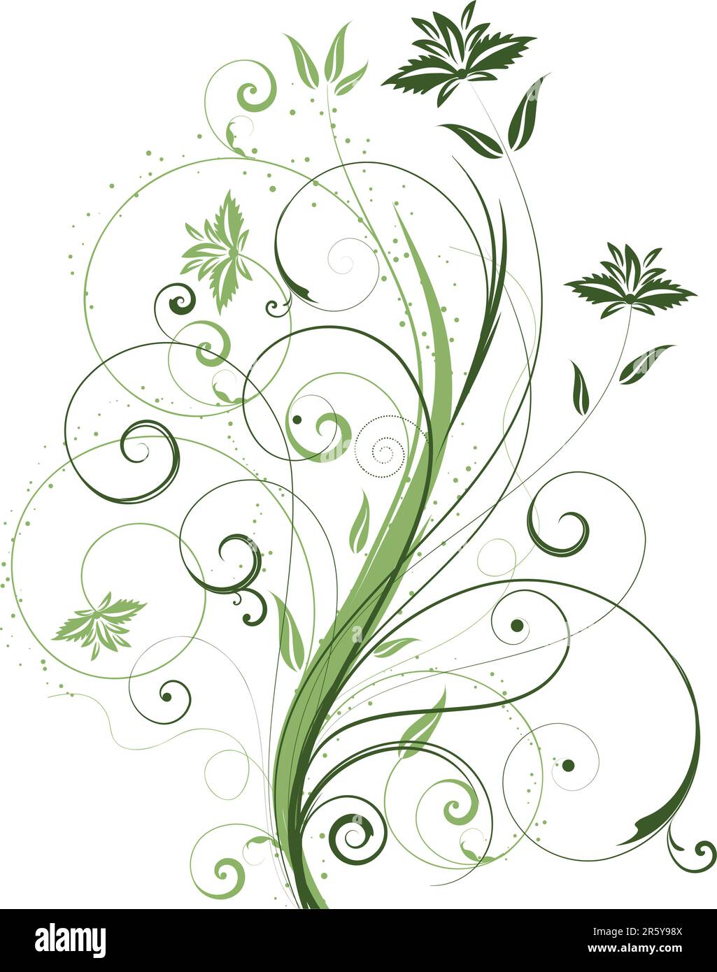 Abstract design floral décoratif Illustration de Vecteur