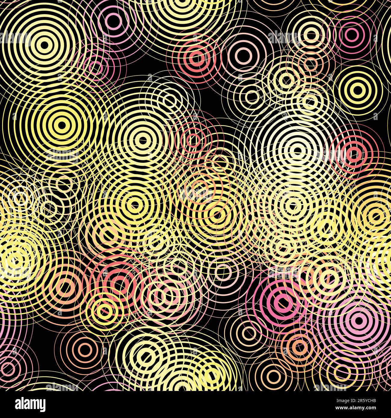 Tuile transparente vecteur modifiable de cercles concentriques Illustration de Vecteur