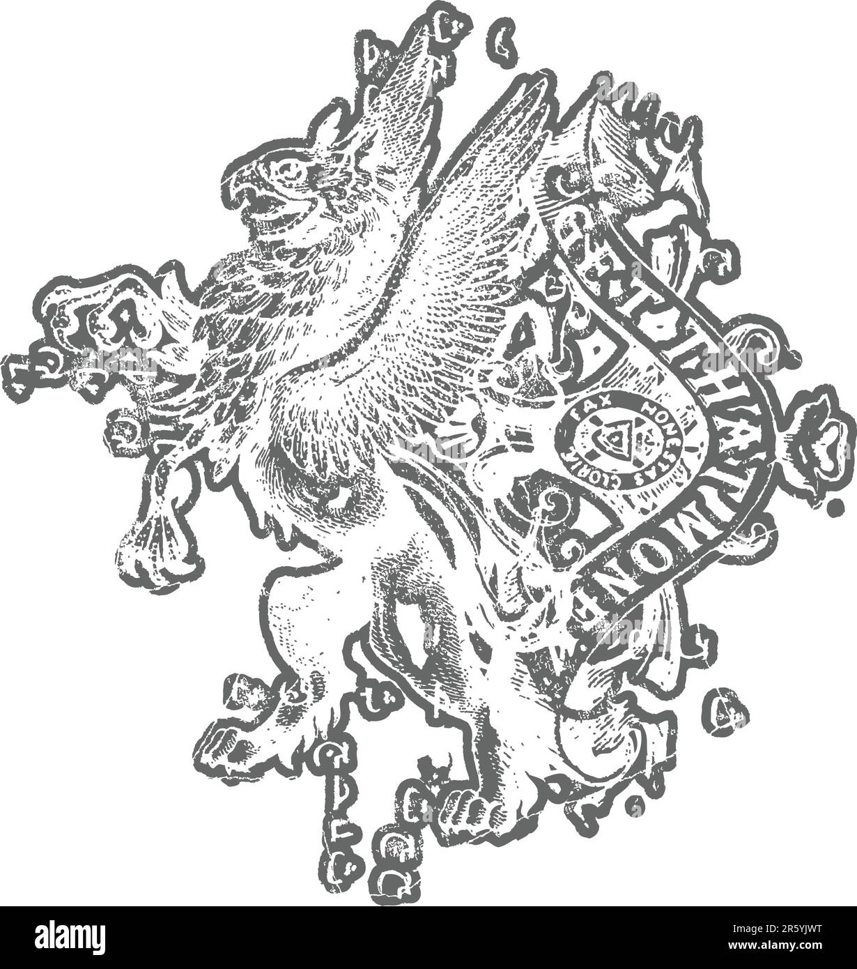 illustration de l'emblème du bouclier du crâne héraldique Illustration de Vecteur