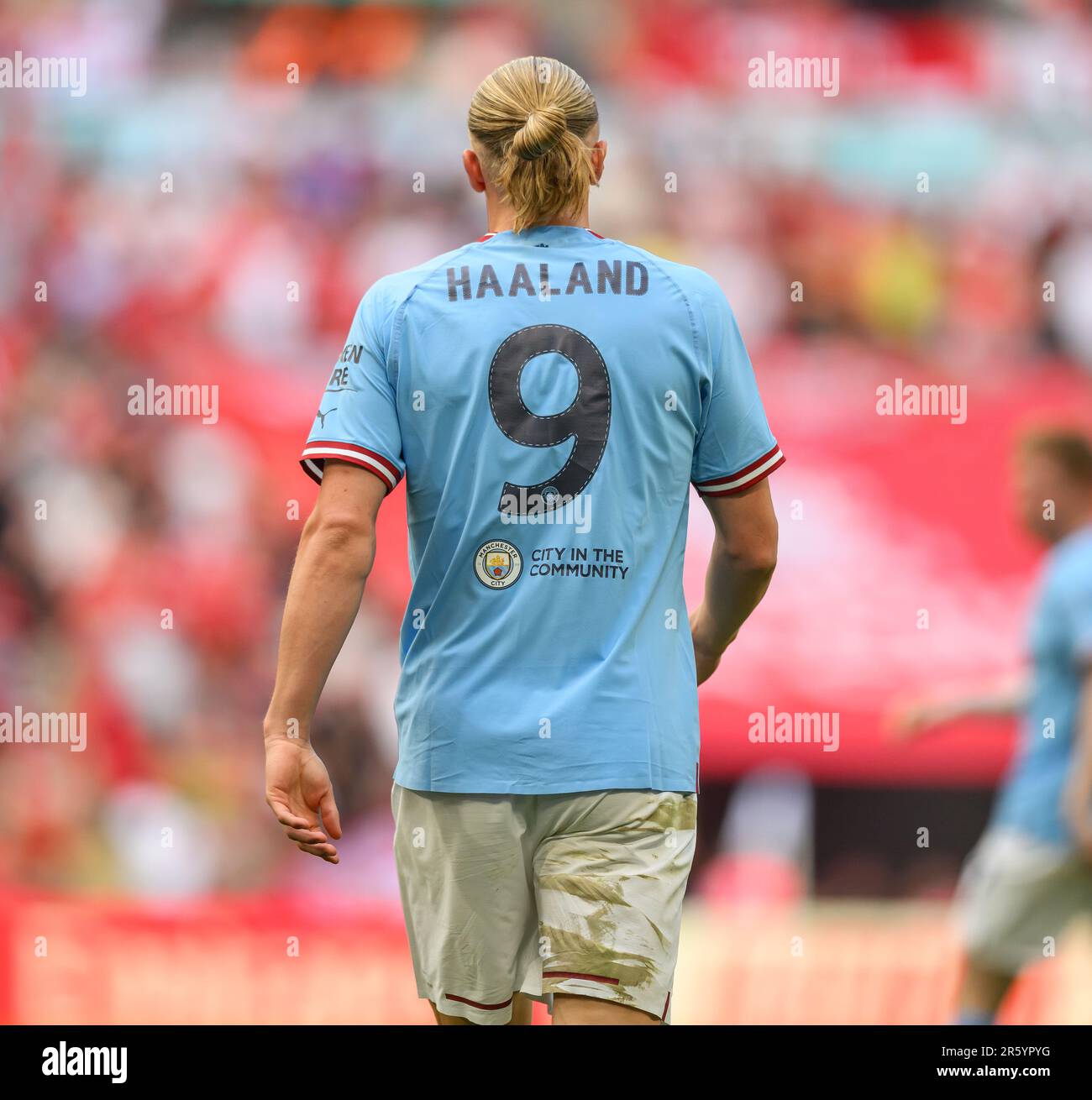 03 juin 2023 - Manchester City / Manchester United - Emirates FA Cup final - Wembley Stadium Erling Haaland de Manchester City lors de la finale de la FA Cup 2023. Image : Mark pain / Alamy Live News Banque D'Images