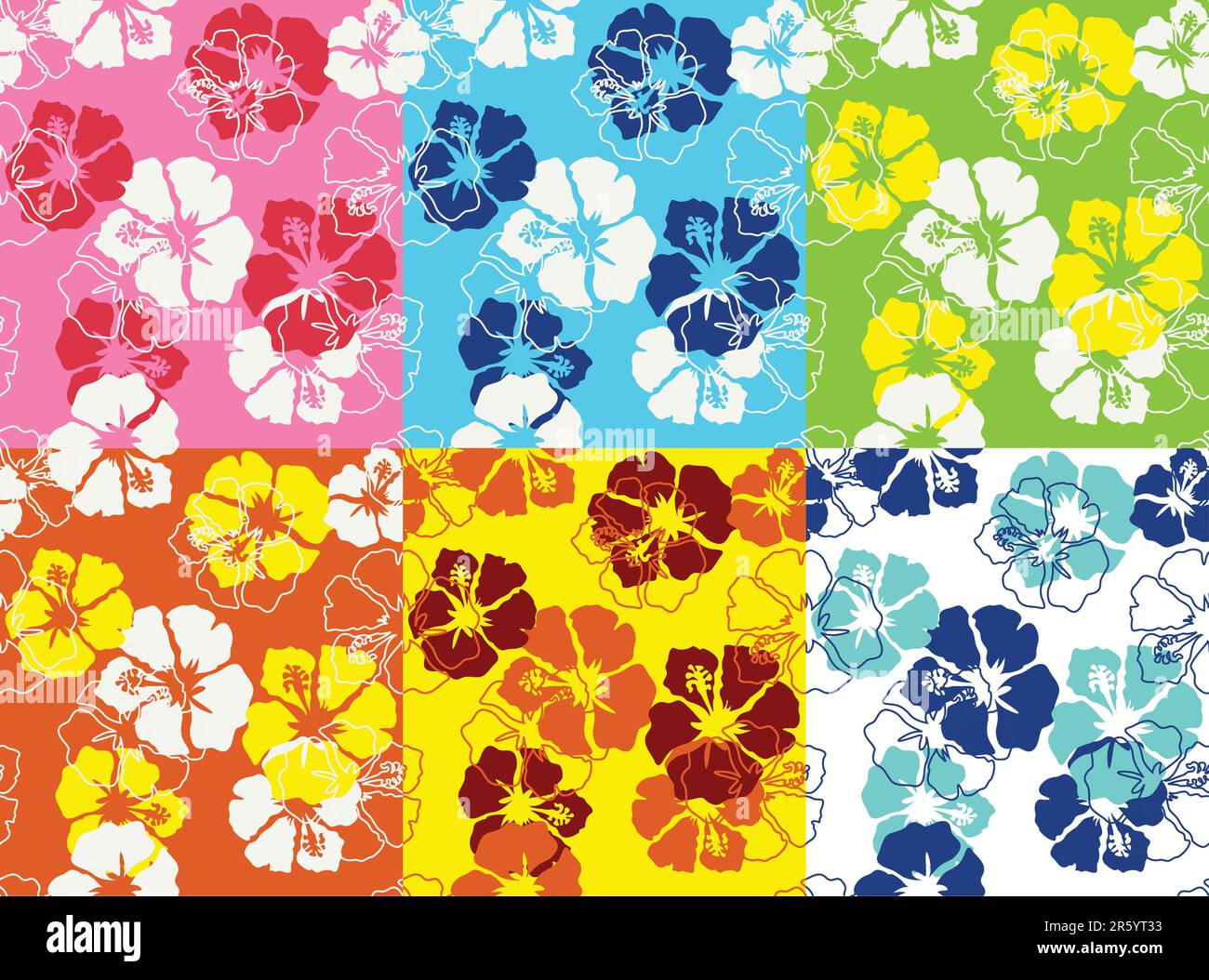 fond fleuri dans différents coloris Illustration de Vecteur