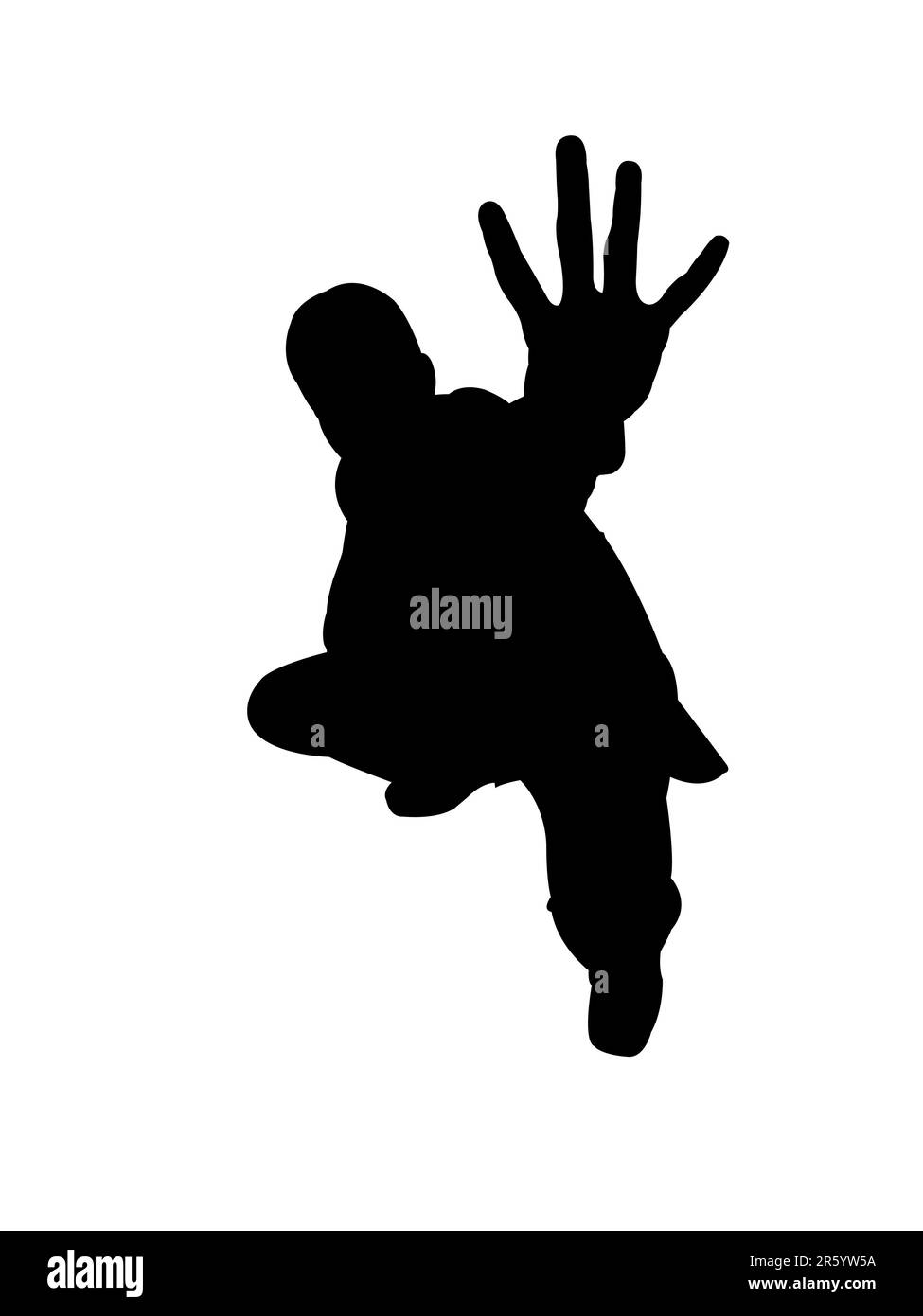 executive avec paume ouverte sur fond isolé Illustration de Vecteur