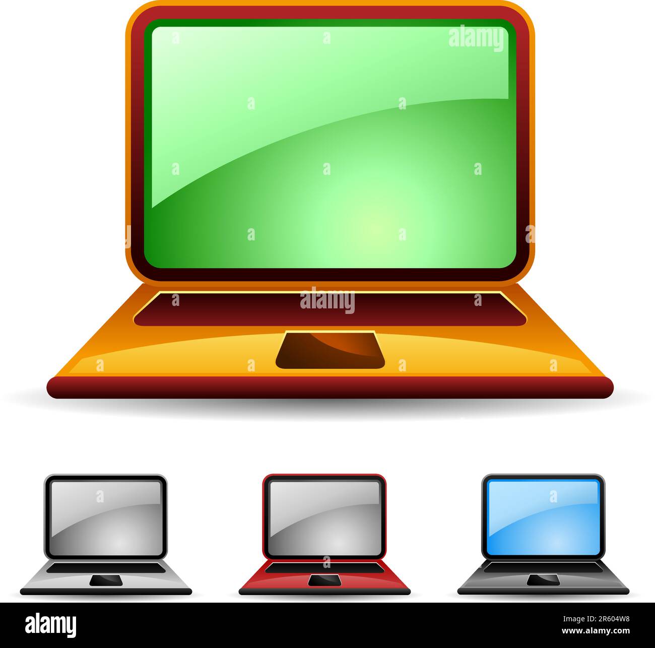 Icône professionnelle élégante de l'ordinateur portable pour votre site. Illustration de Vecteur