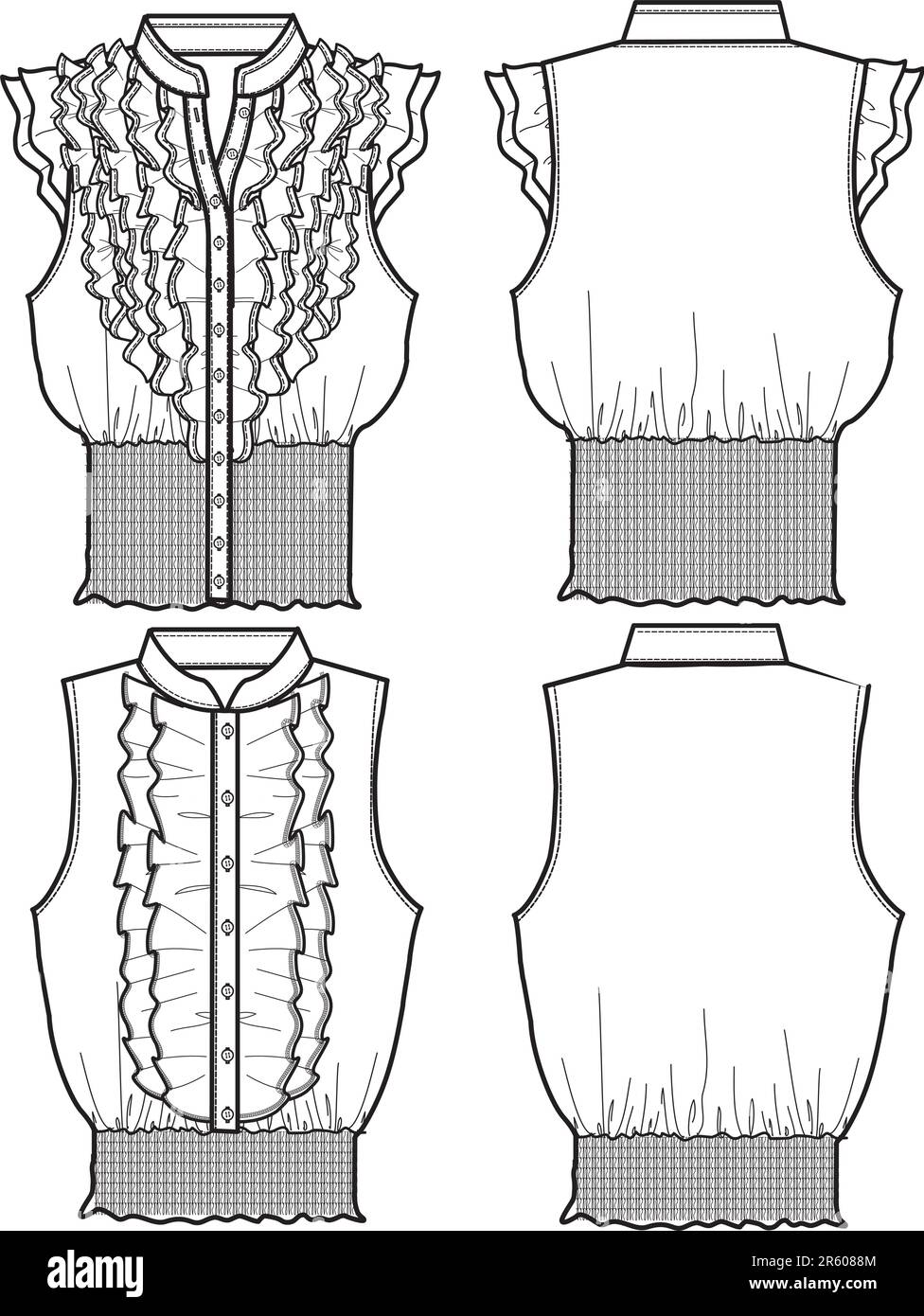 illustration de la blouse lady en mousseline Illustration de Vecteur