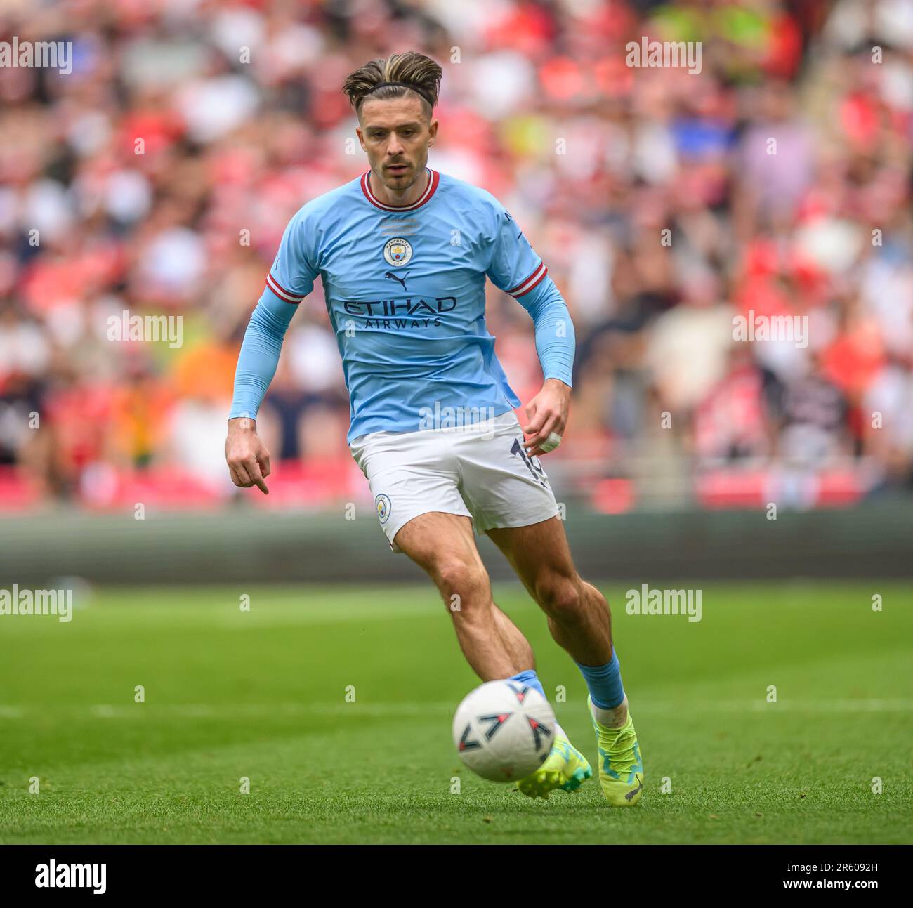 03 juin 2023 - Manchester City v Manchester United - finale de la coupe Emirates FA - Stade Wembley Jack Grealish de Manchester City lors de la finale de la coupe FA 2023. Image : Mark pain / Alamy Live News Banque D'Images
