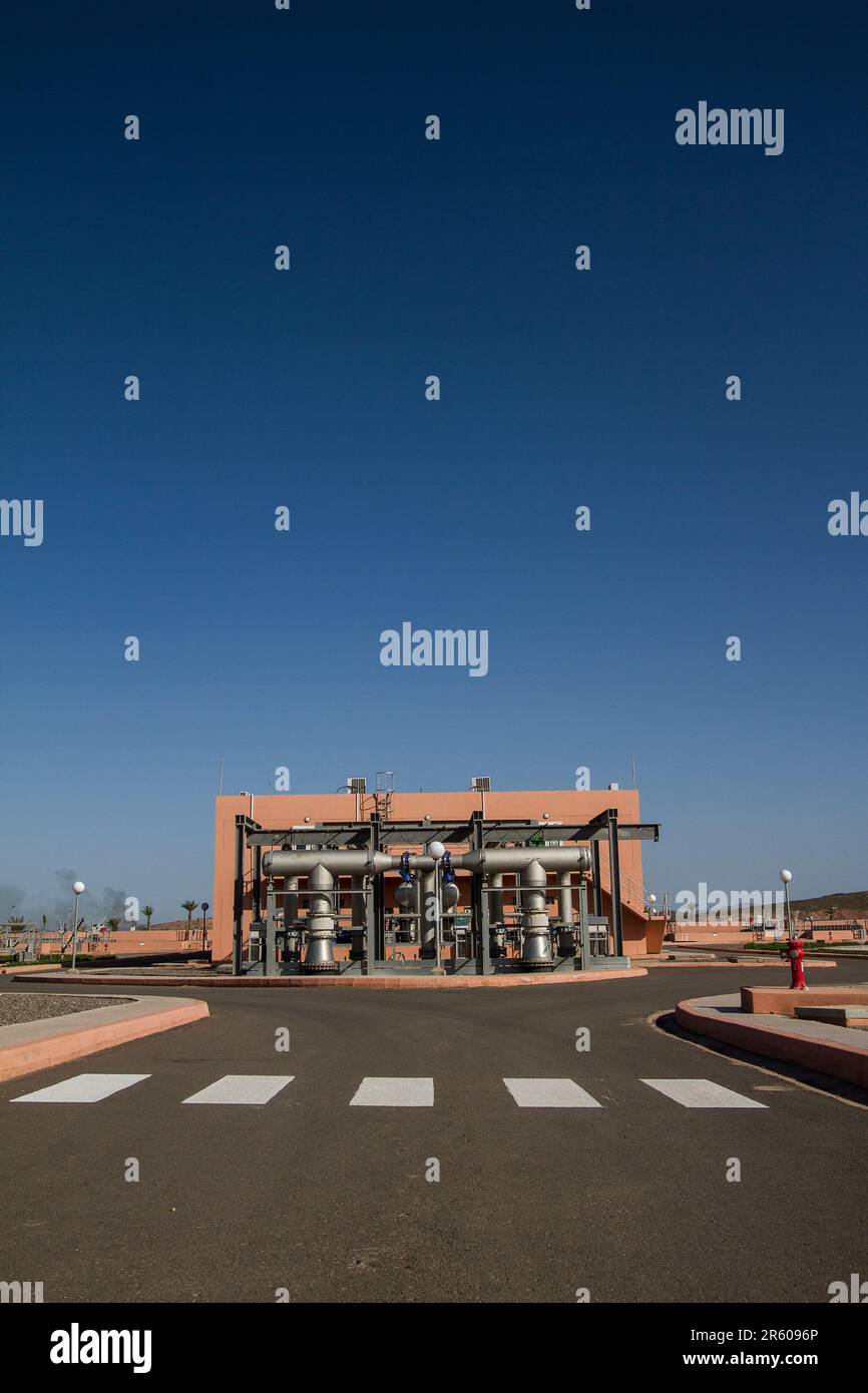 Usine Waterleau de Marrakech : équipement de traitement des eaux usées Banque D'Images