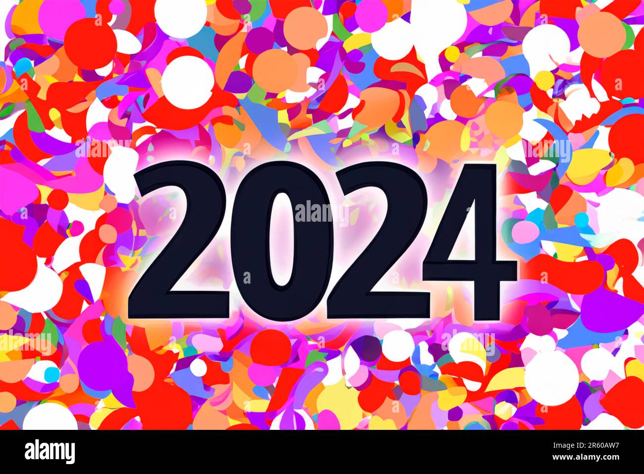 2024 Numéros Du Nouvel An 2024 Sur Fond De Conception Horizontale