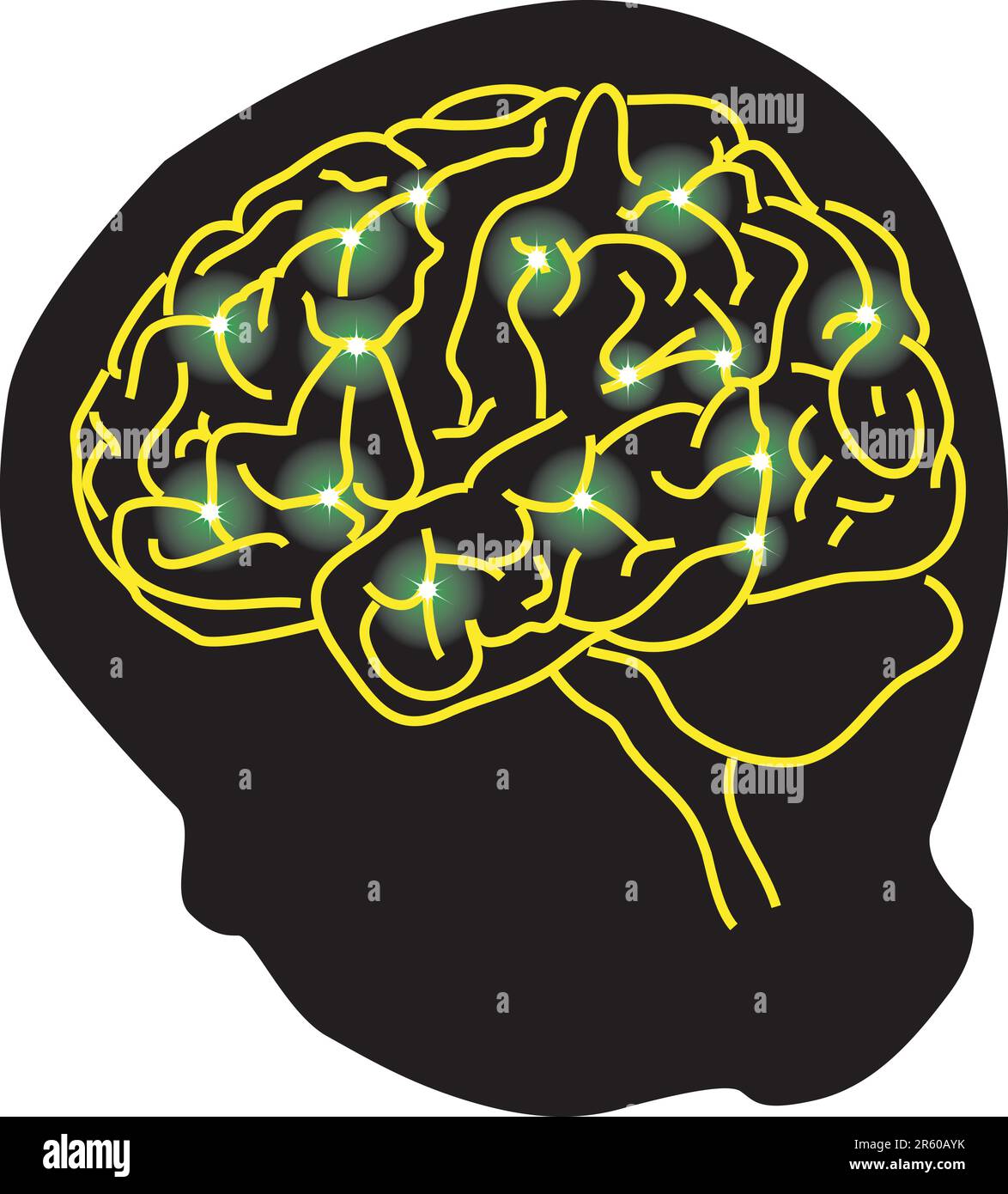 illustration vectorielle d'une connexion cérébrale de bébé Illustration de Vecteur