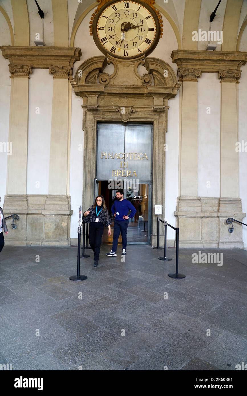 Académie des Beaux-Arts de Brera, quartier de Brera, Milan, Lombardie, Europe Banque D'Images