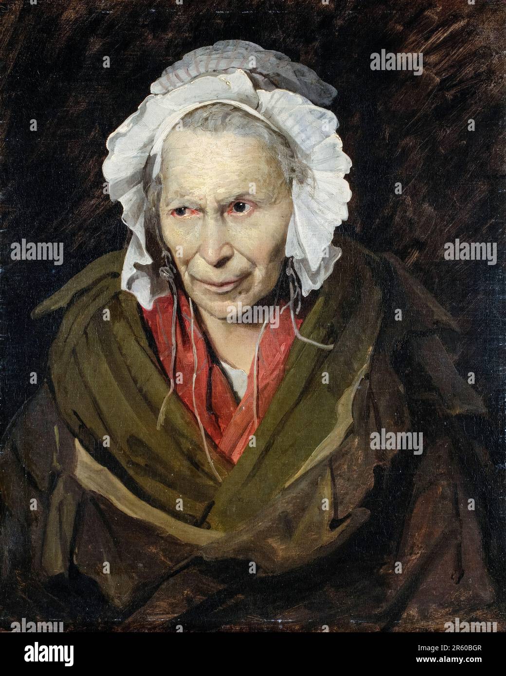 Theodore Gericault, Une femme souffrant de l'envie obsessionnelle, portrait peint à l'huile sur toile, 1819-1820 Banque D'Images