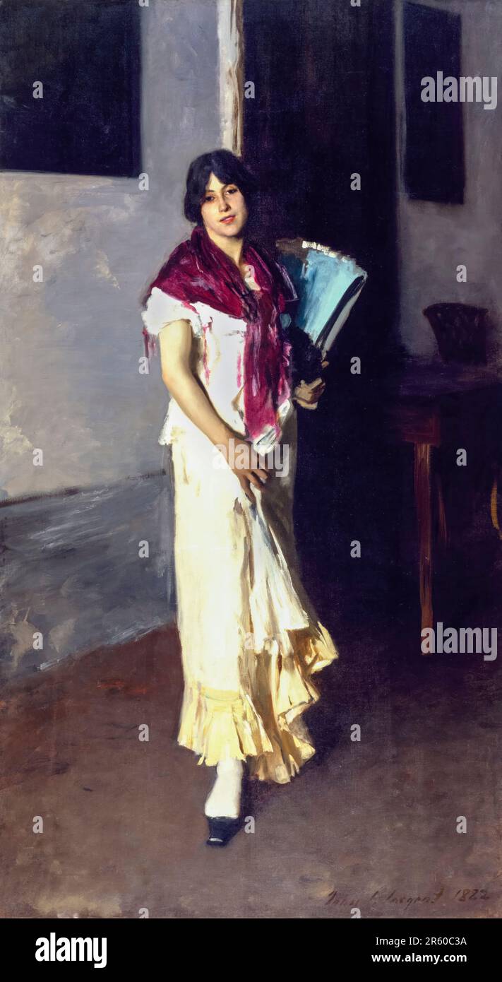 John Singer Sargent, Une vénitienne, portrait peint à l'huile sur toile, 1882 Banque D'Images