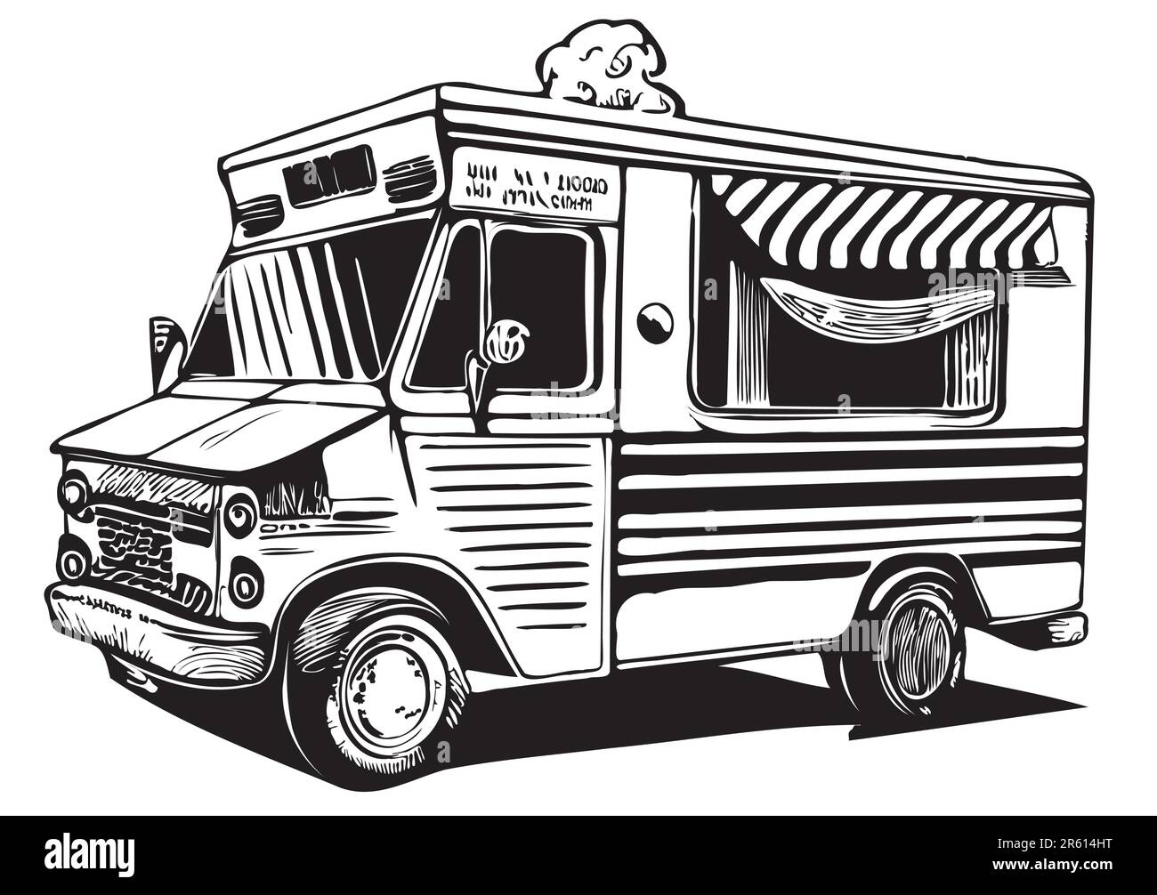 Dessin de la piste alimentaire illustration dessinée à la main Fast Food Illustration de Vecteur