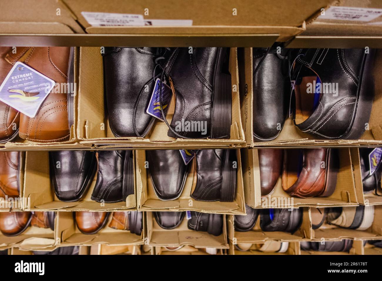 Chaussures pour hommes, intérieur US Banque D'Images