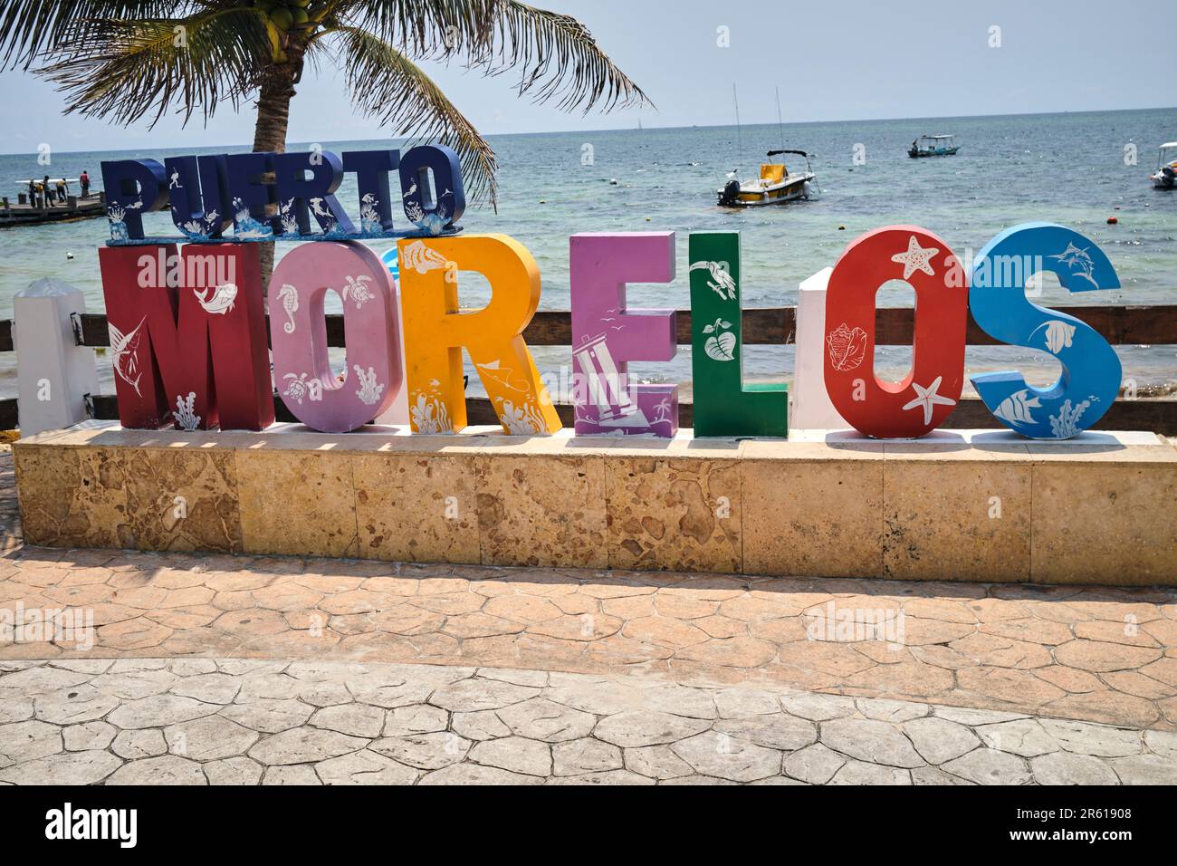 Puerto Morelos Yucatan Mexique Banque D'Images