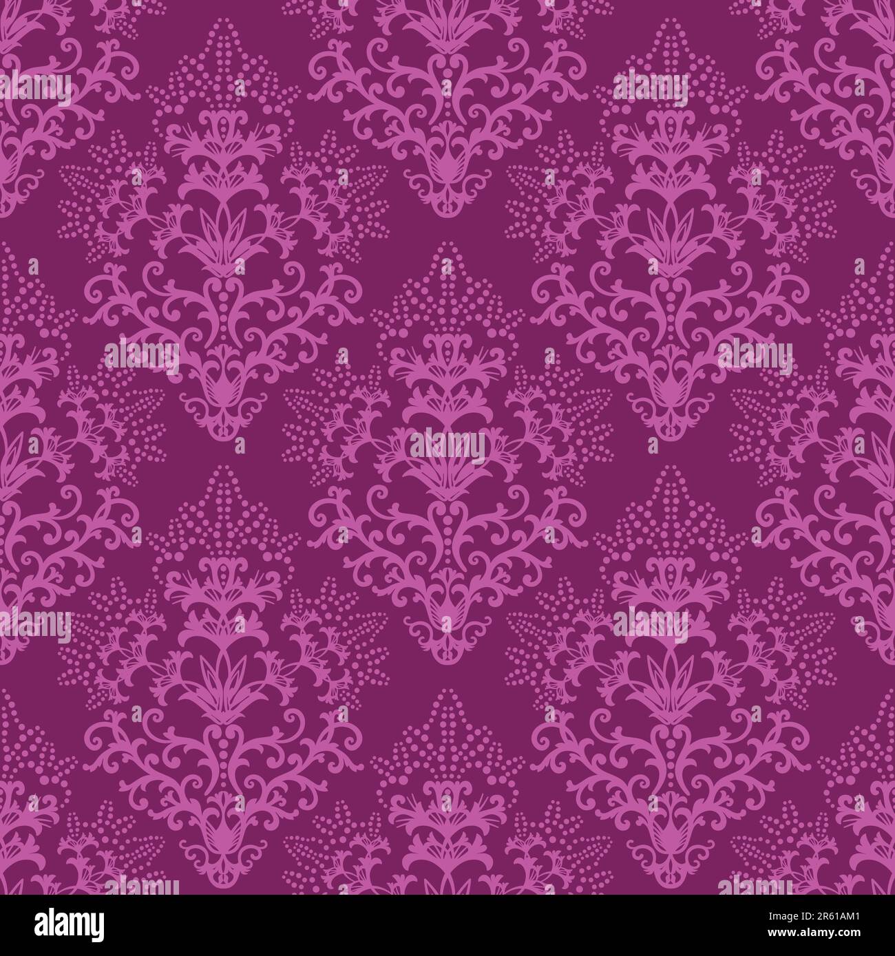 Papier peint ou papier d'emballage fuchsia violet sans couture Illustration de Vecteur