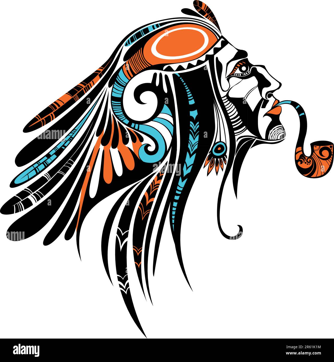 illustration vectorielle d'une culture tribale américaine Illustration de Vecteur