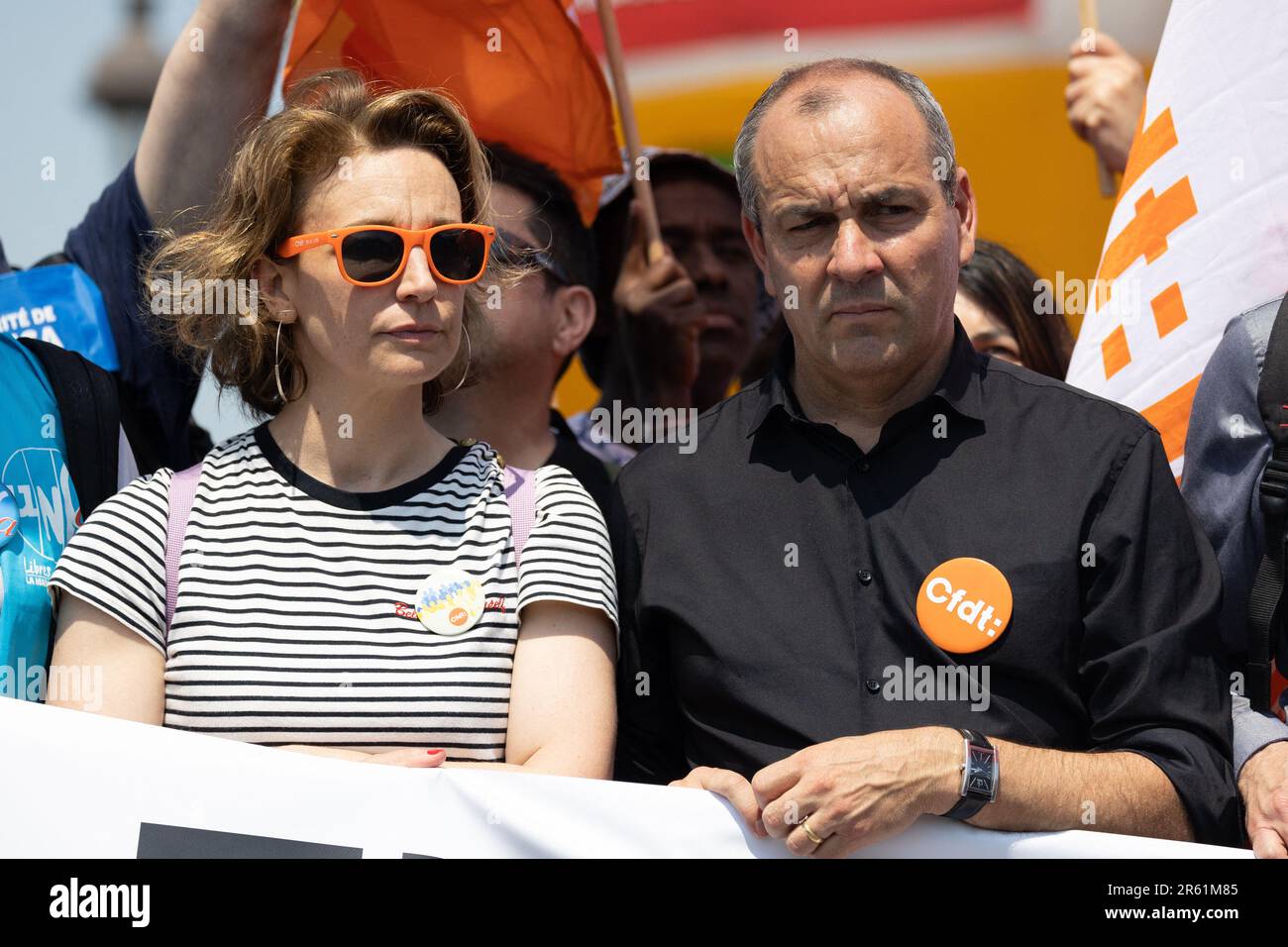 Paris, France. 06th juin 2023. Le secrétaire général adjoint de la Confédération française Paris, France. 06th juin 2023. Le secrétaire général adjoint de la Confédération française