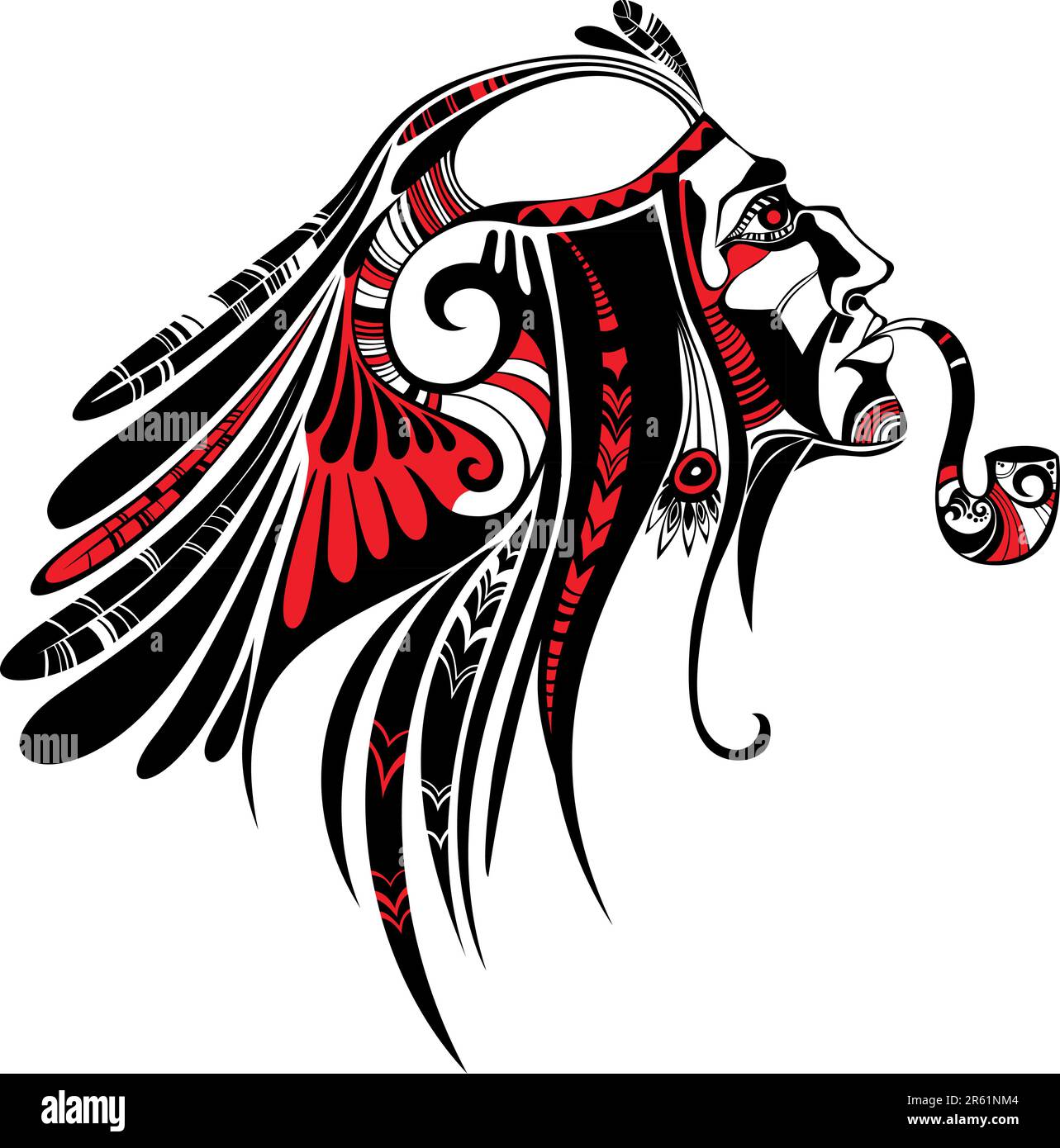 illustration vectorielle d'une culture tribale nord-américaine Illustration de Vecteur