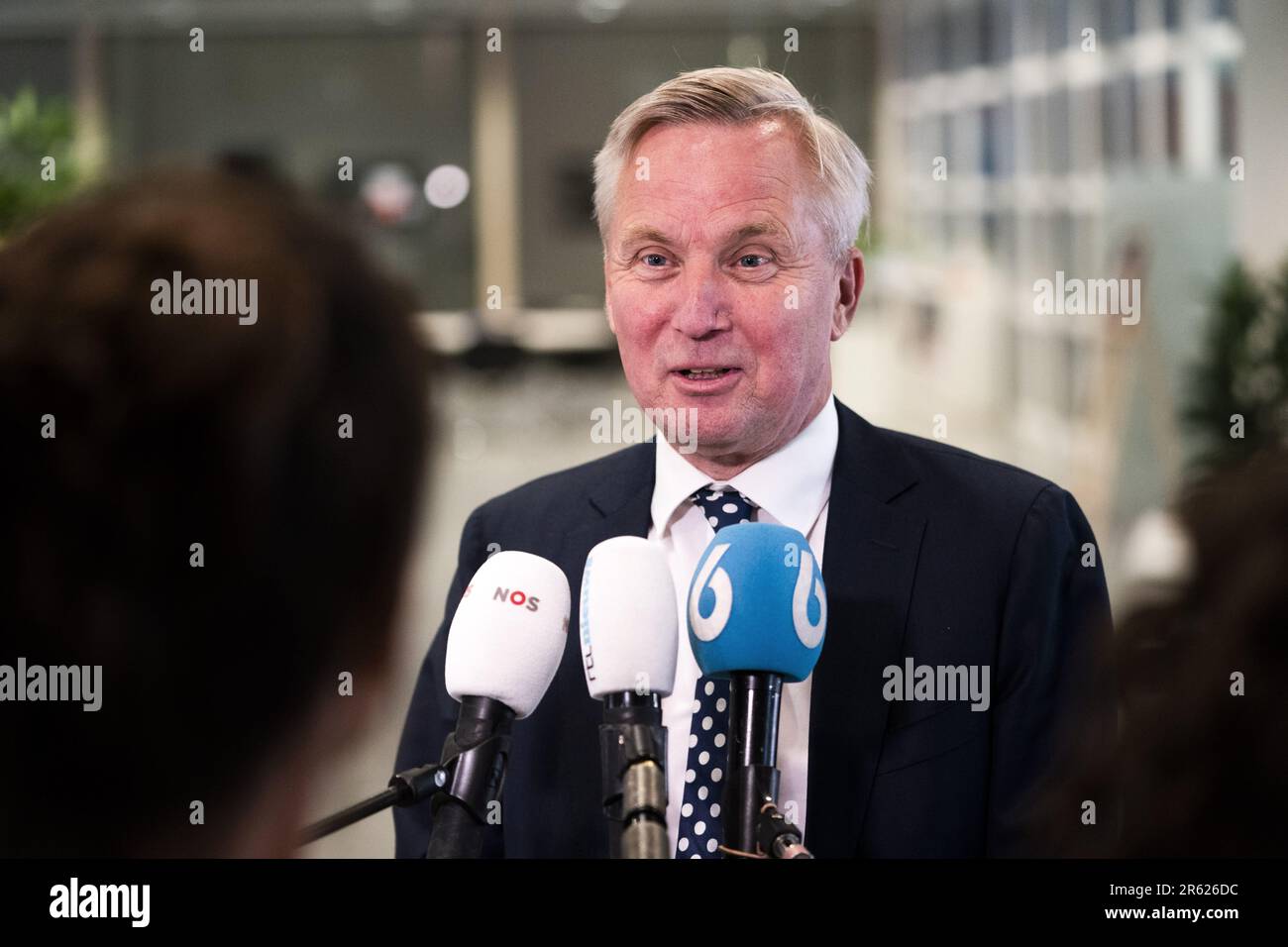 UTRECHT - 06/06/2023, le Secrétaire d'Etat Eric van der Burg (asile) arrive au Conseil de sécurité. Les régions de sécurité discutent des abris d'urgence de crise avec le Secrétaire d'État. D'autres questions relatives à l'accueil des réfugiés ukrainiens et à l'accueil des réfugiés ukrainiens sont également examinées. ANP JEROEN JUMELET pays-bas sortie - belgique sortie Banque D'Images