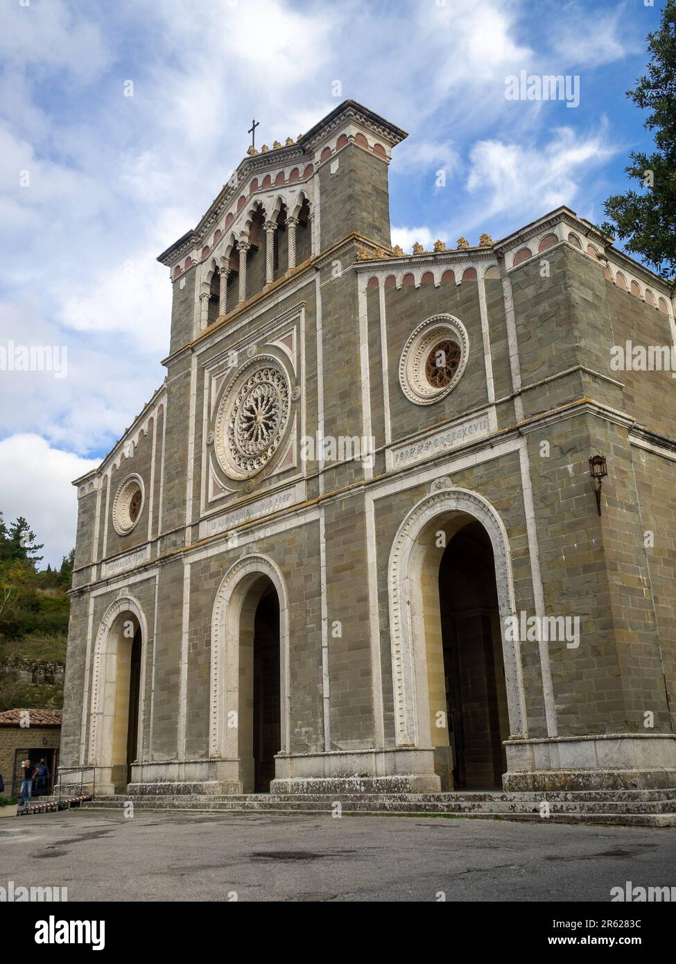 Façade de l'église Santa Margherita, Cortona Banque D'Images