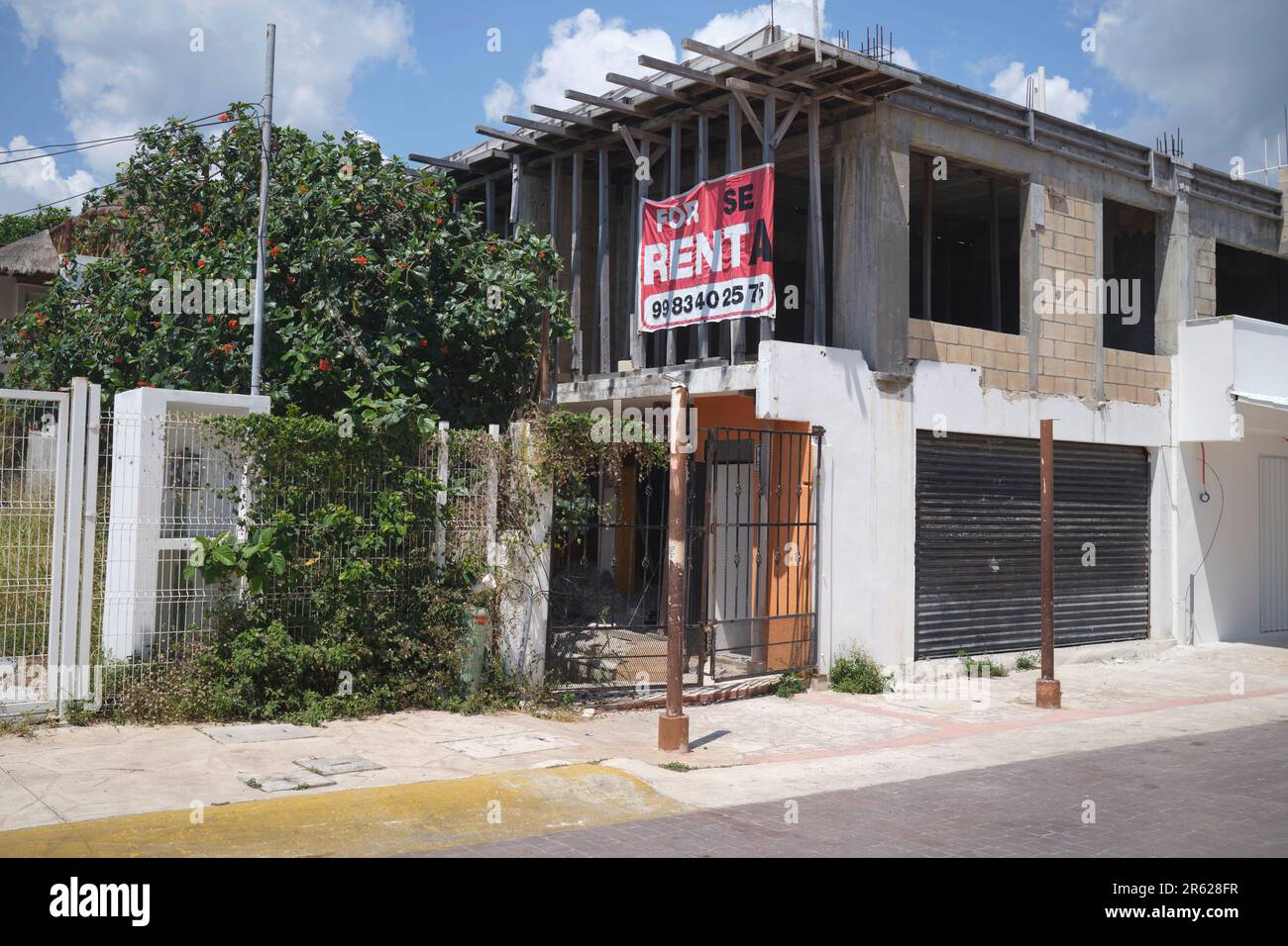 Propriété disponible à louer à Puerto Morelos Yucatan Mexique Banque D'Images