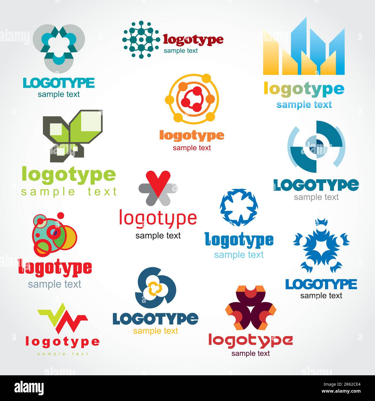 Ensemble de marques vectorielles pour votre entreprise ou un site Illustration de Vecteur