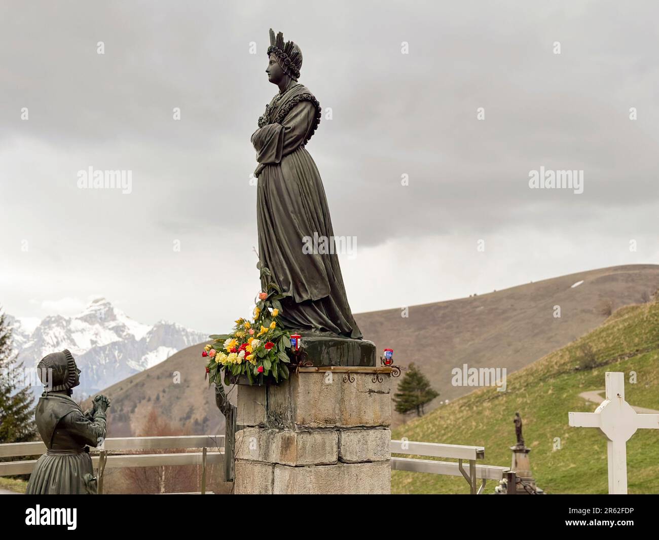 Notre Dame de la Salette. Sanctuaire notre-Dame de la Salette, France Banque D'Images