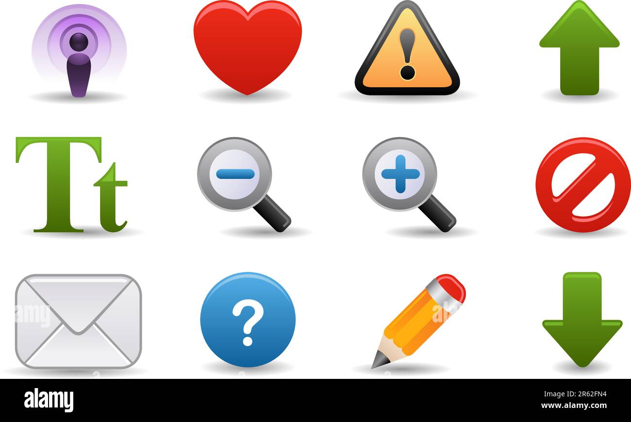Série Smooth: Une collection d'icônes web colorées pour votre page web! Illustration de Vecteur