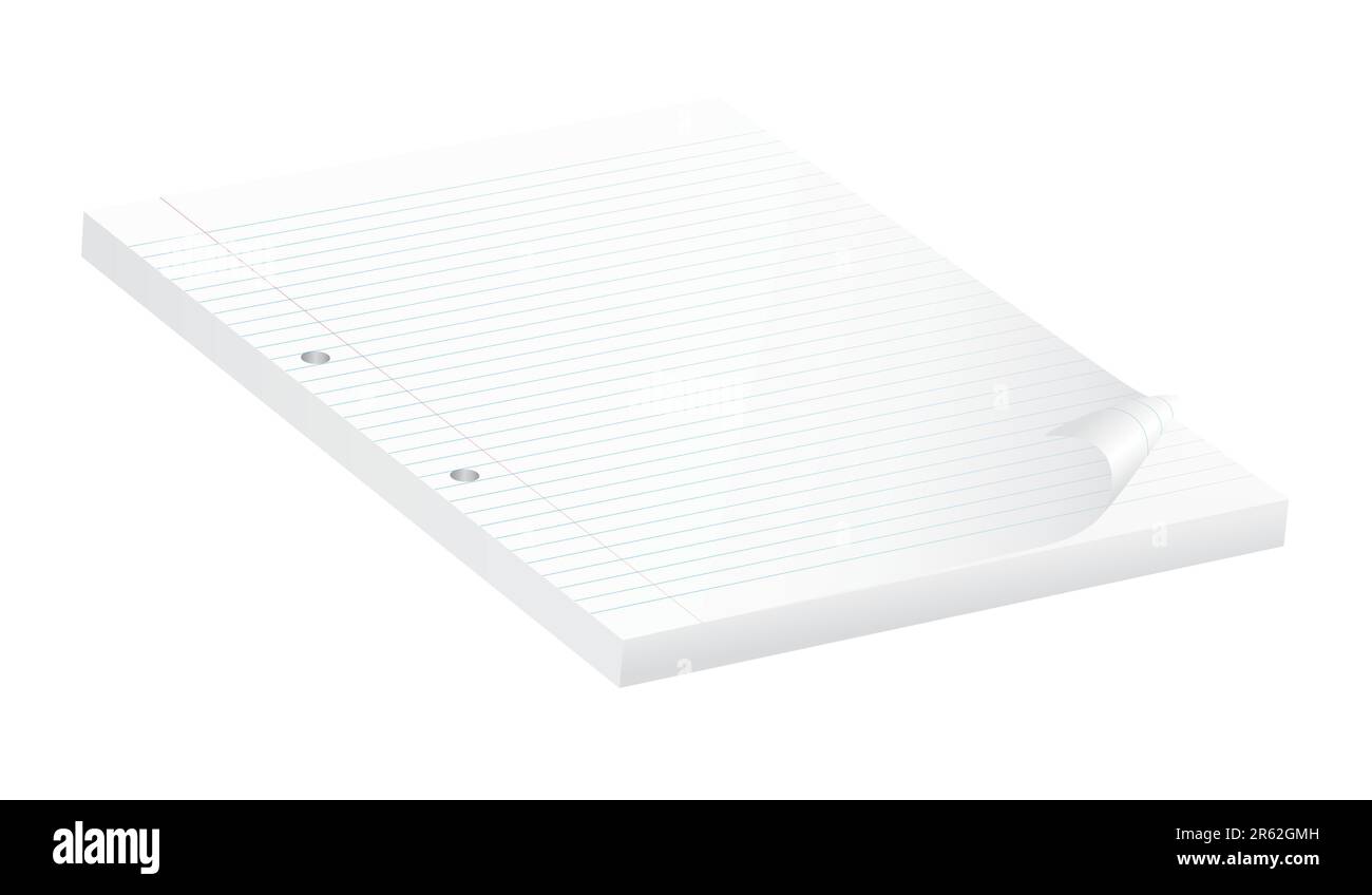 Papier A4 lignes vierge. Veuillez consulter mon portefeuille pour plus d'illustrations fixes. Illustration de Vecteur