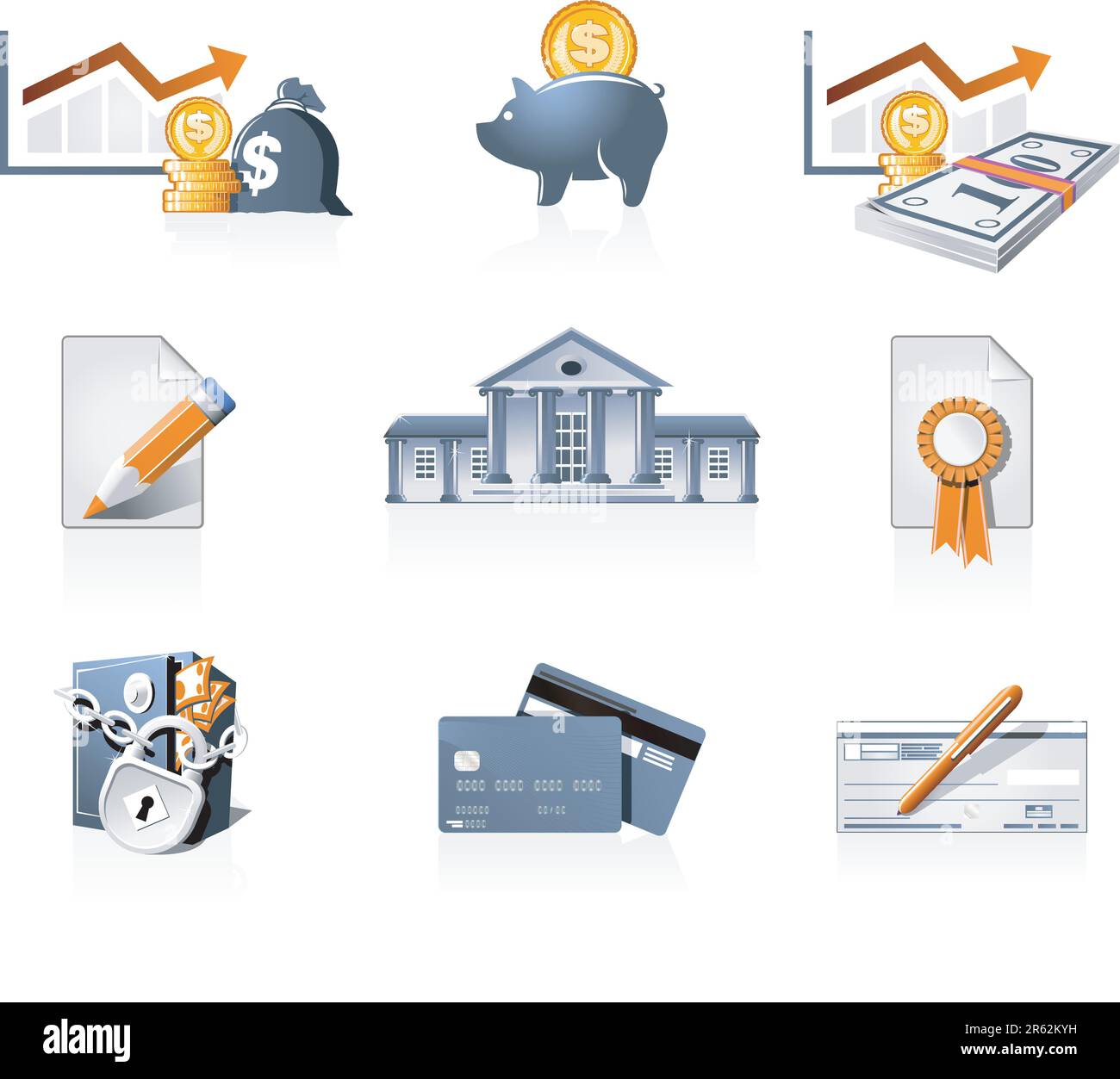 Banque, Finances et Bourse Illustration de Vecteur