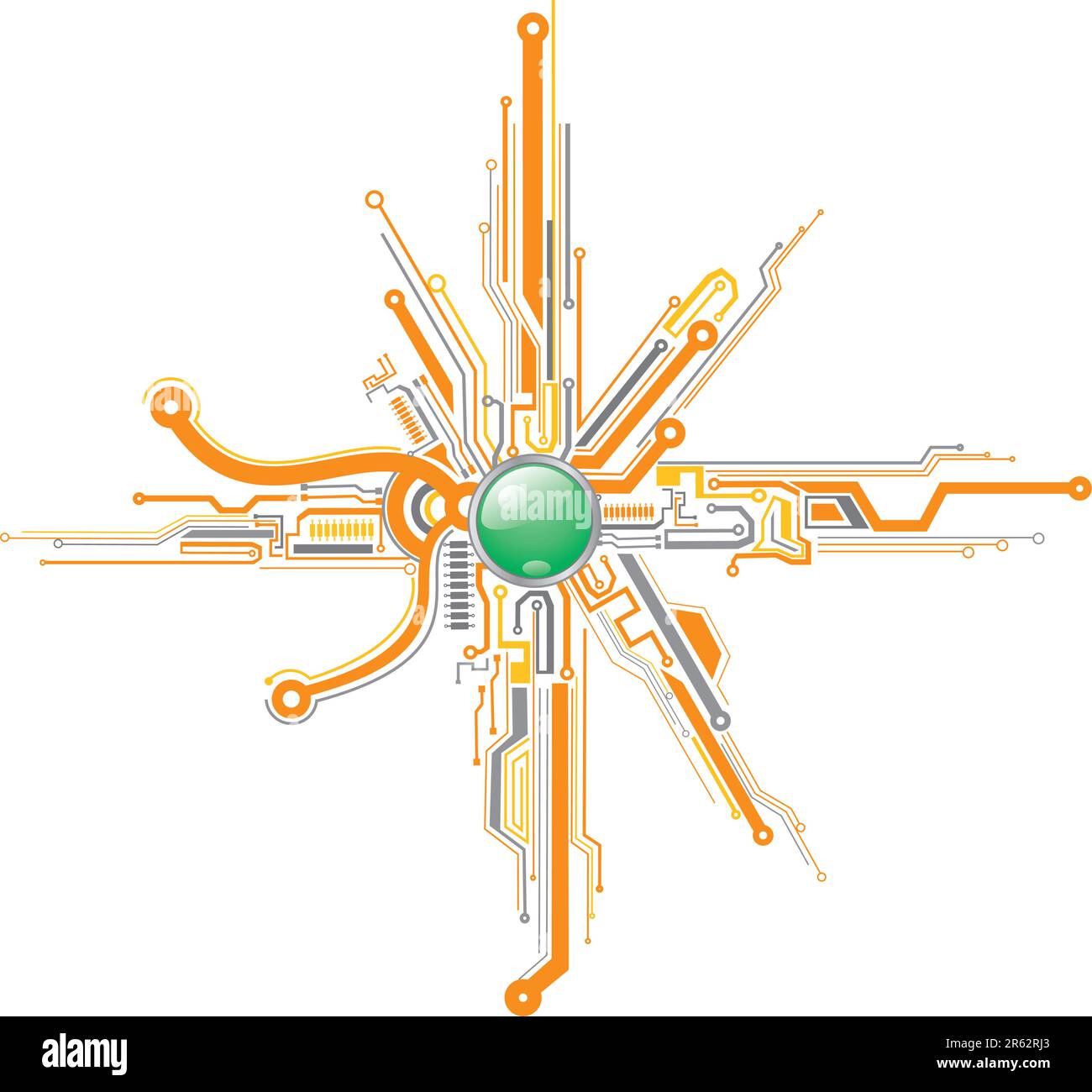 Arrière-plan de la conception de la carte de circuit imprimé. Illustration de Vecteur