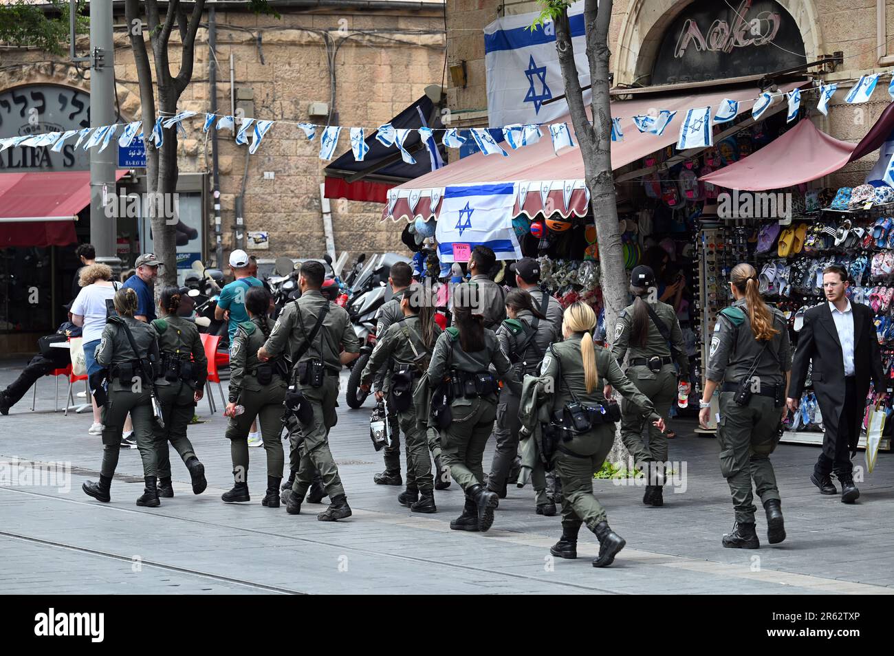 La police des frontières israélienne, Magavniks Banque D'Images